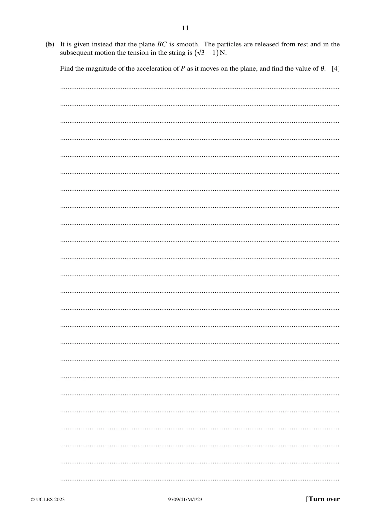 Cambridge A Level Mathematics 9709 2023 May/June Paper 4 · Variant 1 question paper, page 11 of 16