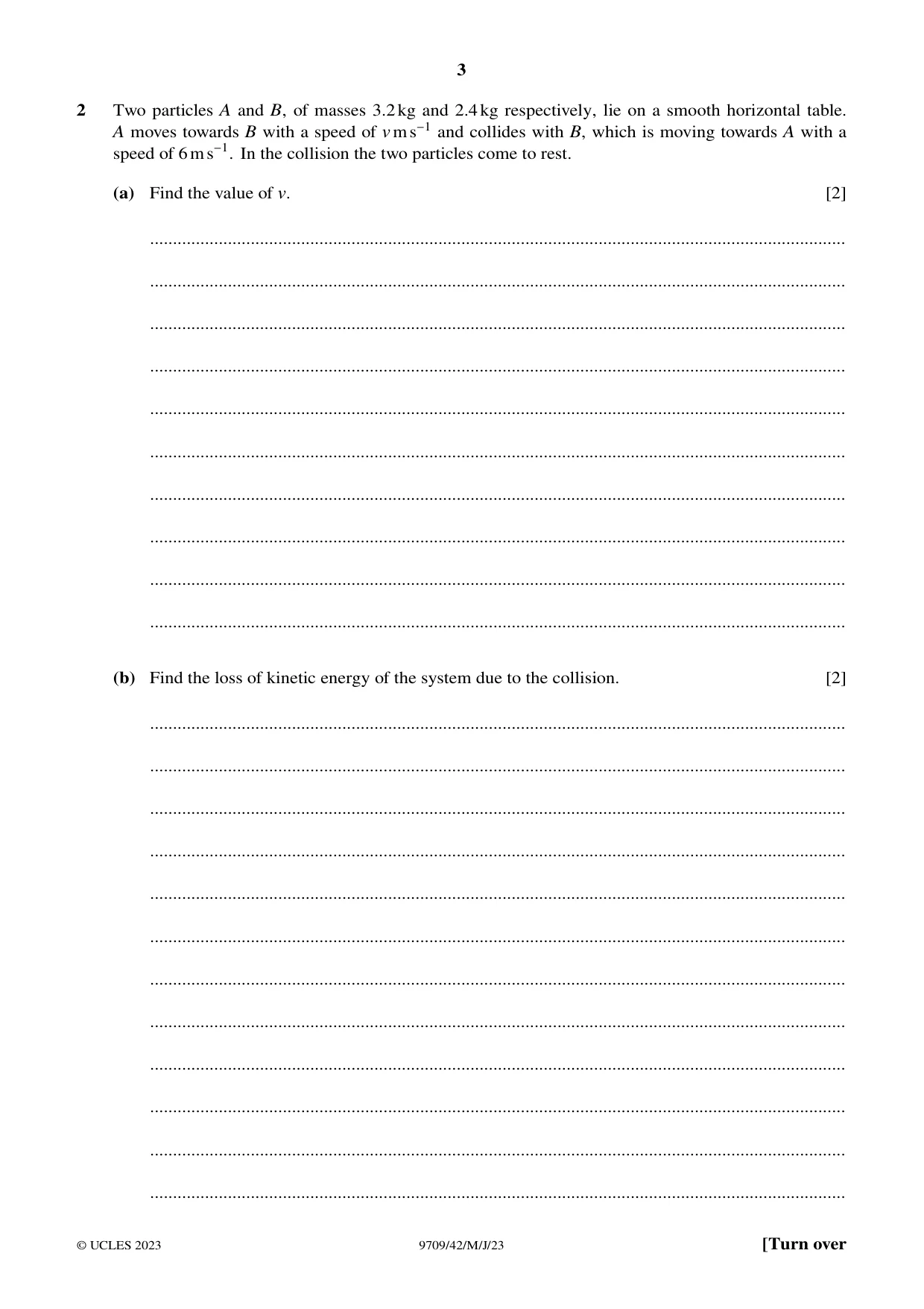 Cambridge A Level Mathematics 9709 2023 May/June Paper 4 · Variant 2 question paper, page 3 of 12