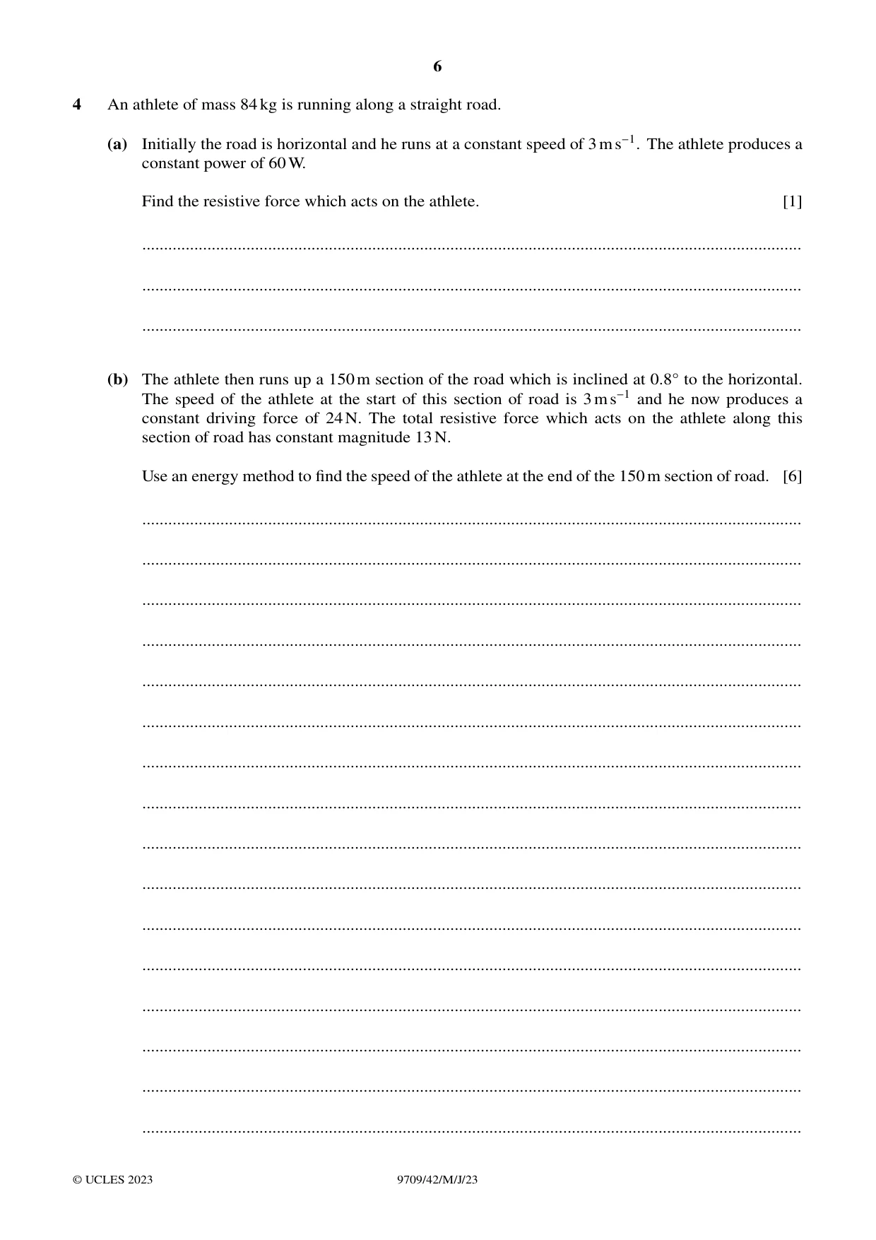 Cambridge A Level Mathematics 9709 2023 May/June Paper 4 · Variant 2 question paper, page 6 of 12