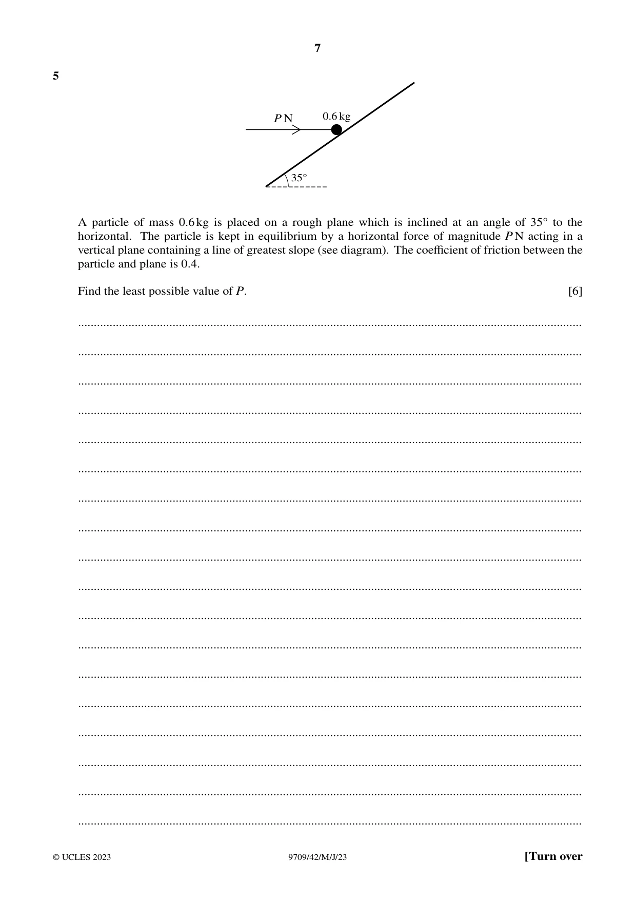 Cambridge A Level Mathematics 9709 2023 May/June Paper 4 · Variant 2 question paper, page 7 of 12