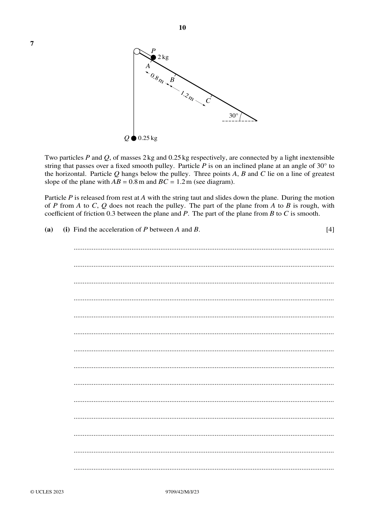 Cambridge A Level Mathematics 9709 2023 May/June Paper 4 · Variant 2 question paper, page 10 of 12