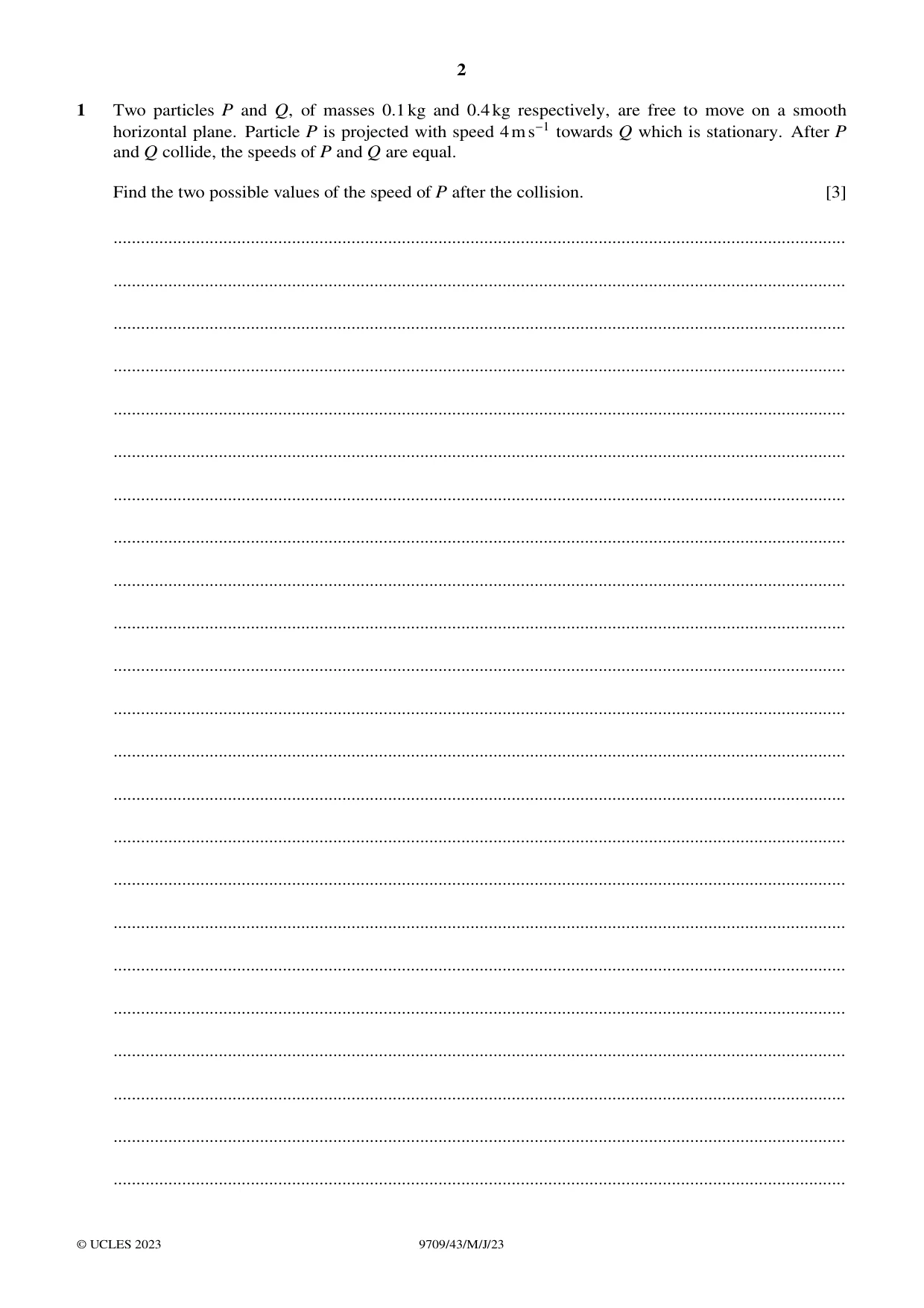 Cambridge A Level Mathematics 9709 2023 May/June Paper 4 · Variant 3 question paper, page 2 of 12