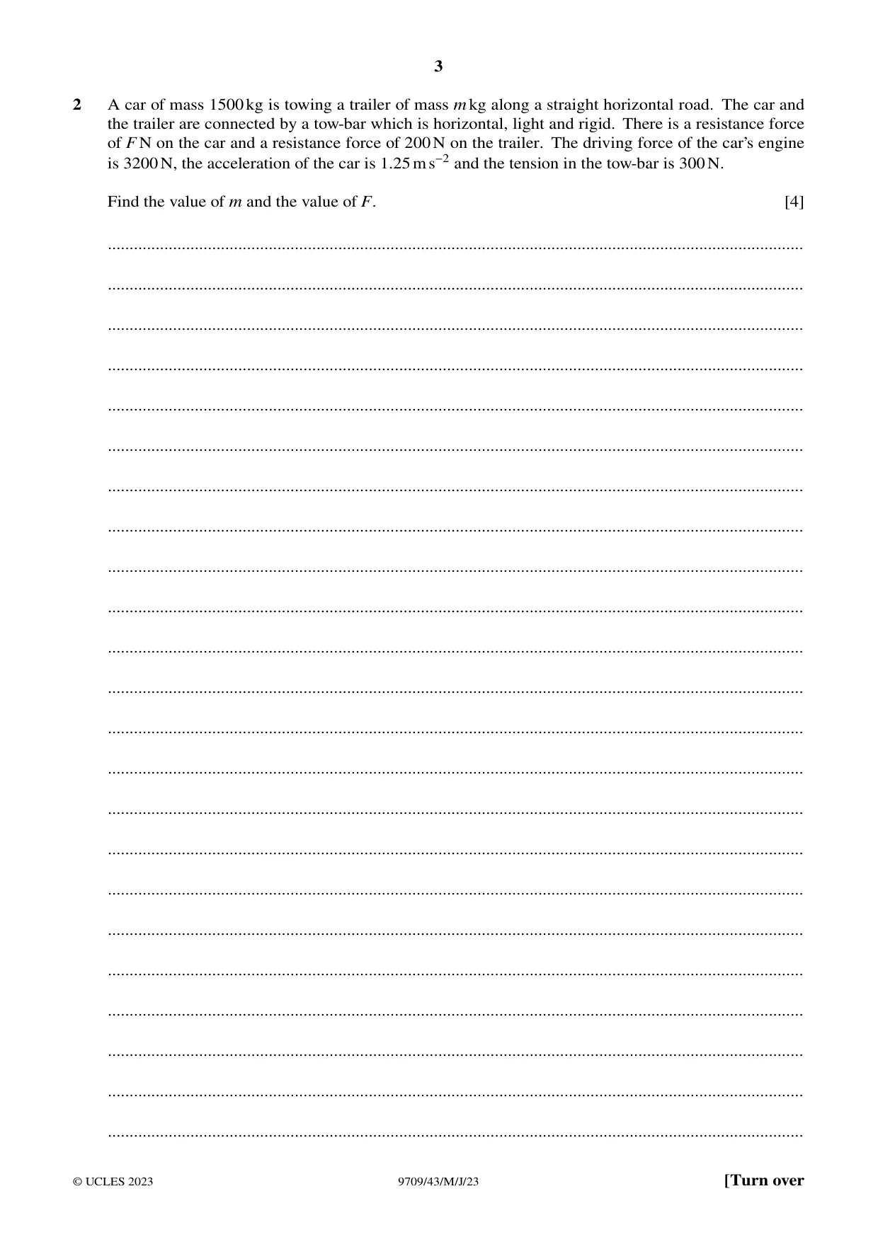 Cambridge A Level Mathematics 9709 2023 May/June Paper 4 · Variant 3 question paper, page 3 of 12