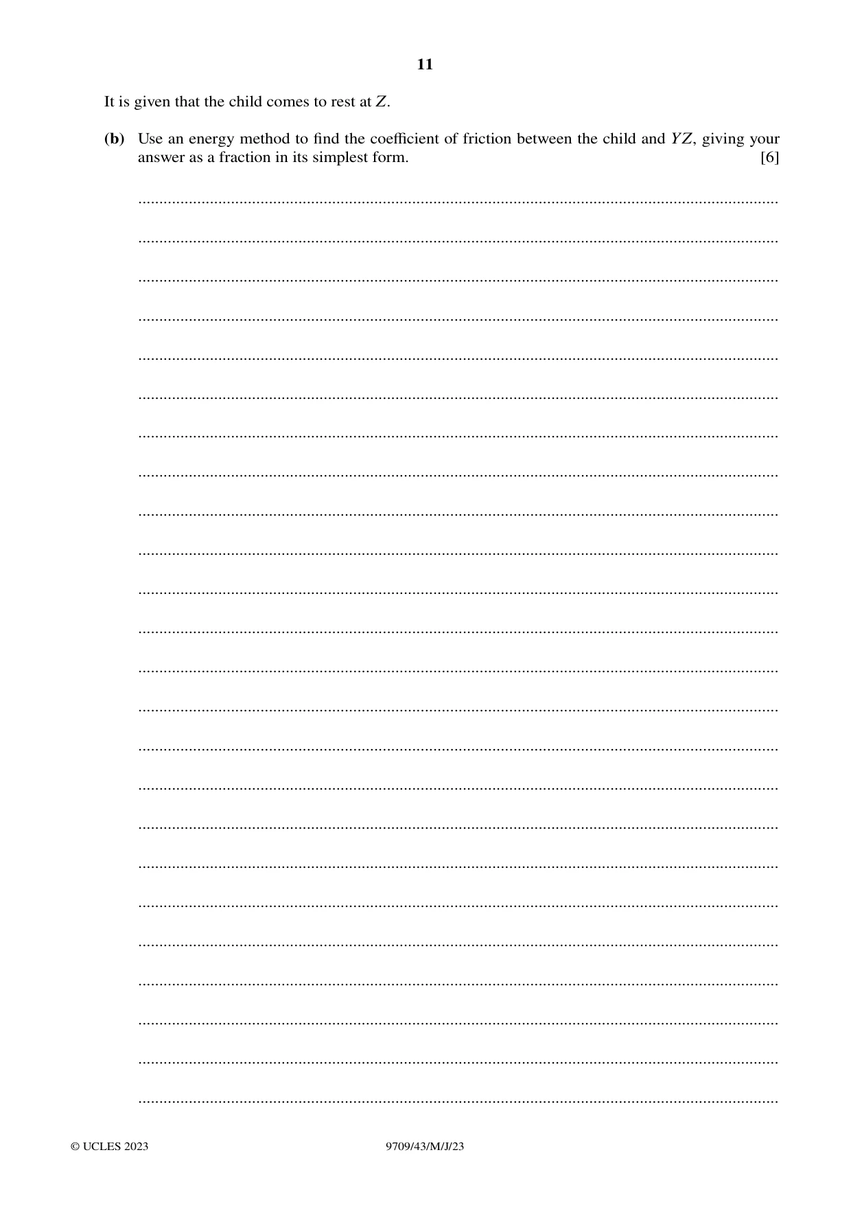 Cambridge A Level Mathematics 9709 2023 May/June Paper 4 · Variant 3 question paper, page 11 of 12