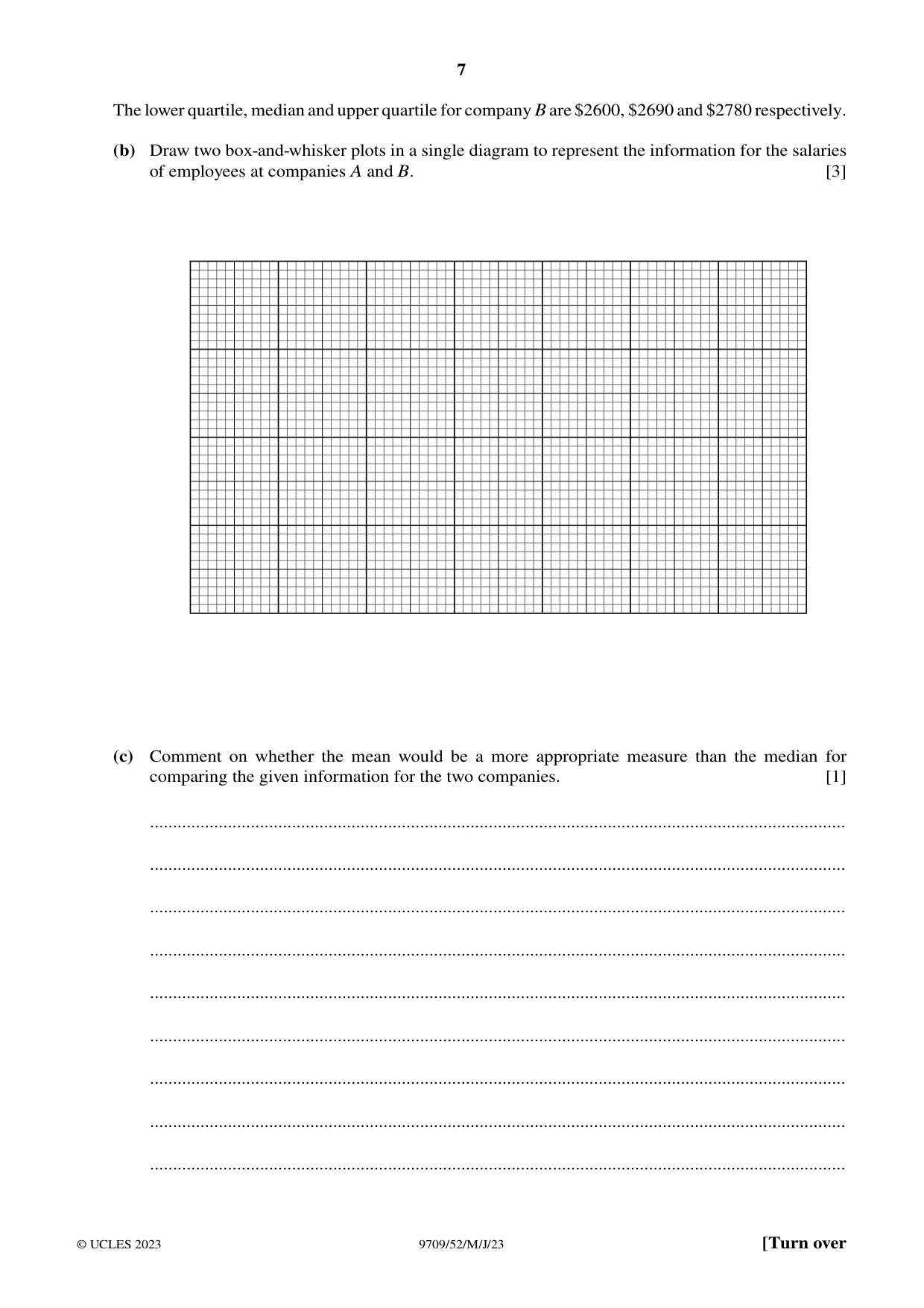 Cambridge A Level Mathematics 9709 2023 May/June Paper 5 · Variant 2 question paper, page 7 of 16