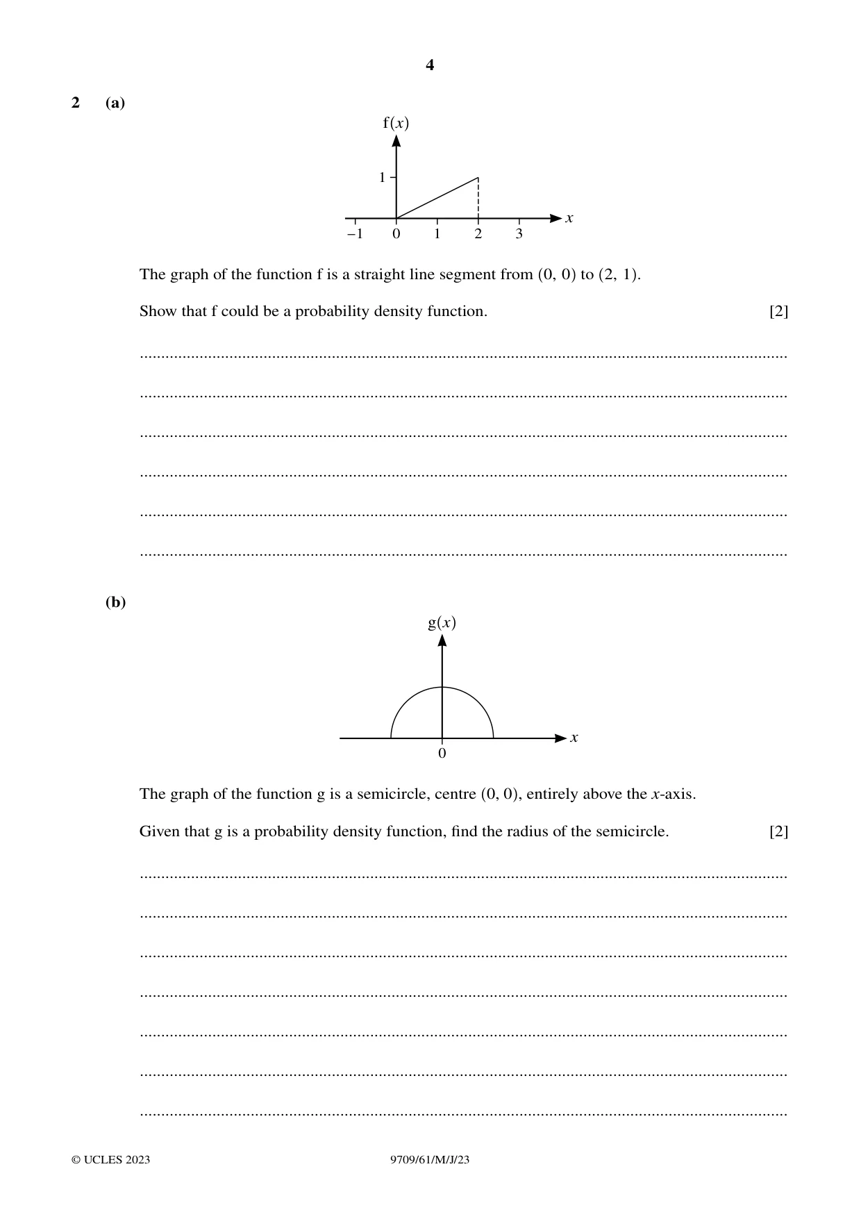 Cambridge A Level Mathematics 9709 2023 May/June Paper 6 · Variant 1 question paper, page 4 of 12