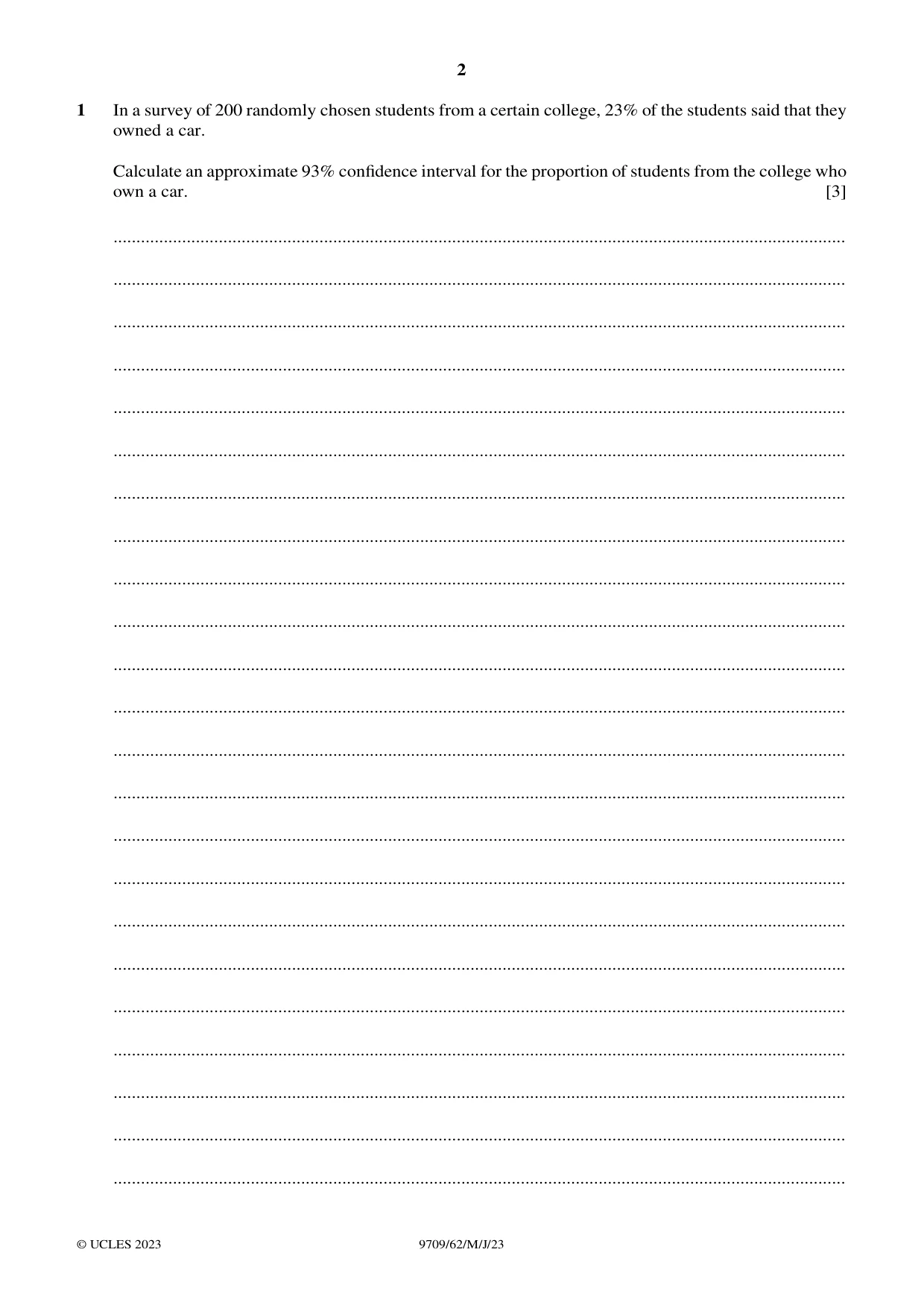 Cambridge A Level Mathematics 9709 2023 May/June Paper 6 · Variant 2 question paper, page 2 of 16