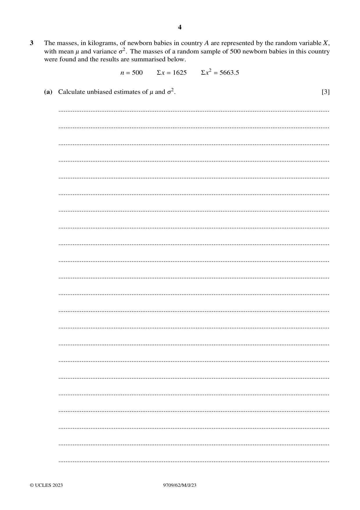 Cambridge A Level Mathematics 9709 2023 May/June Paper 6 · Variant 2 question paper, page 4 of 16