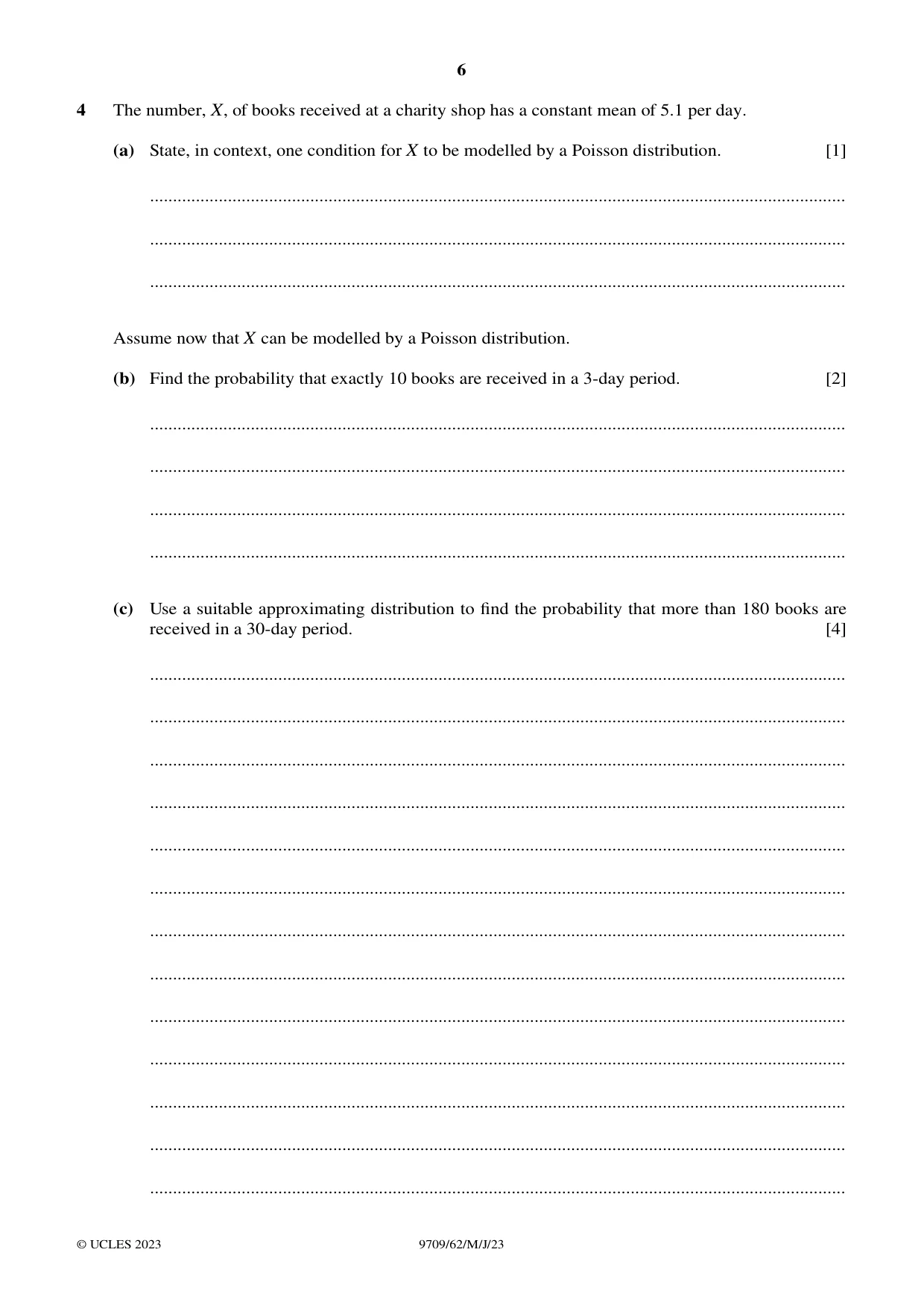 Cambridge A Level Mathematics 9709 2023 May/June Paper 6 · Variant 2 question paper, page 6 of 16