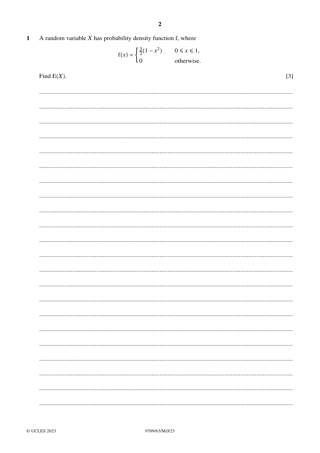 Cambridge A Level Mathematics 9709 2023 May/June Paper 6 · Variant 3 question paper, page 2 of 16