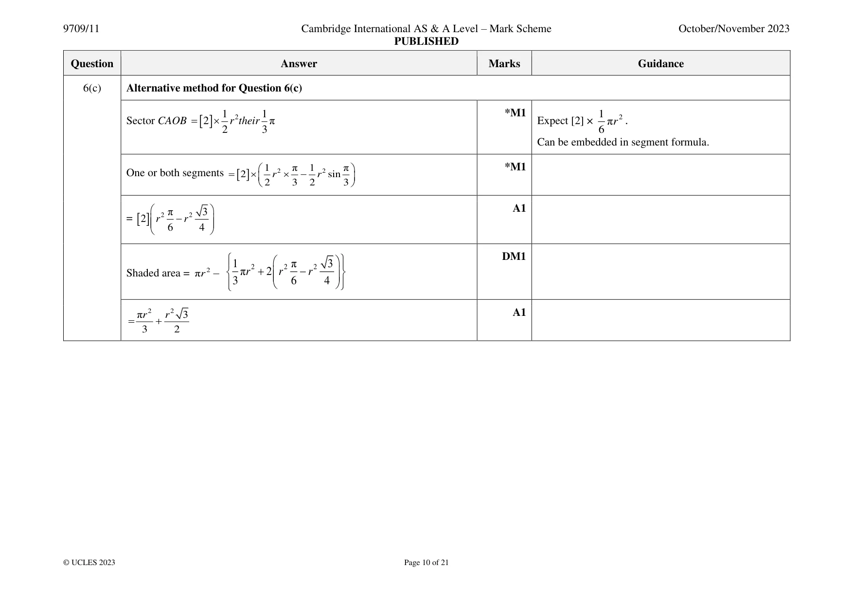 Mark scheme, page 10 of 21