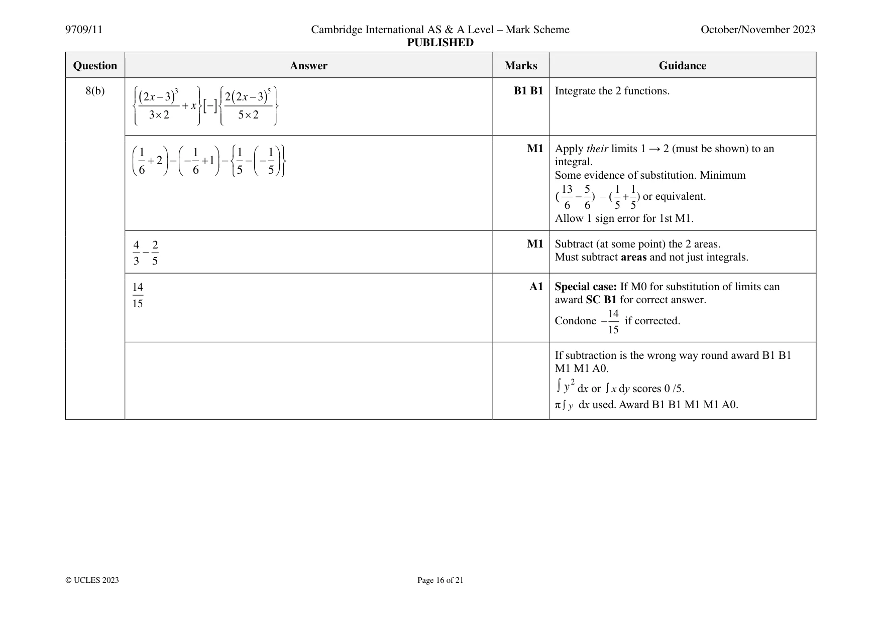 Mark scheme, page 16 of 21