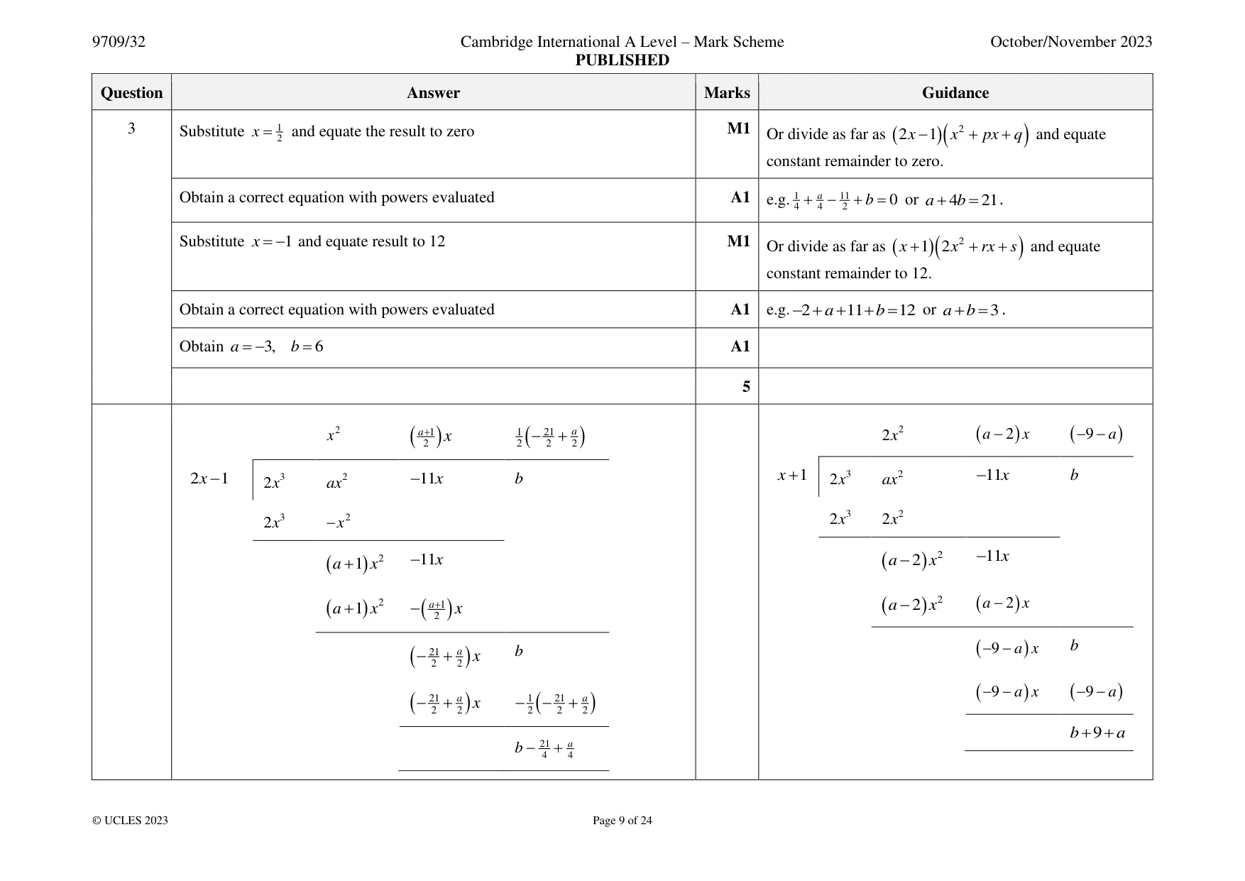 Mark scheme, page 9 of 24