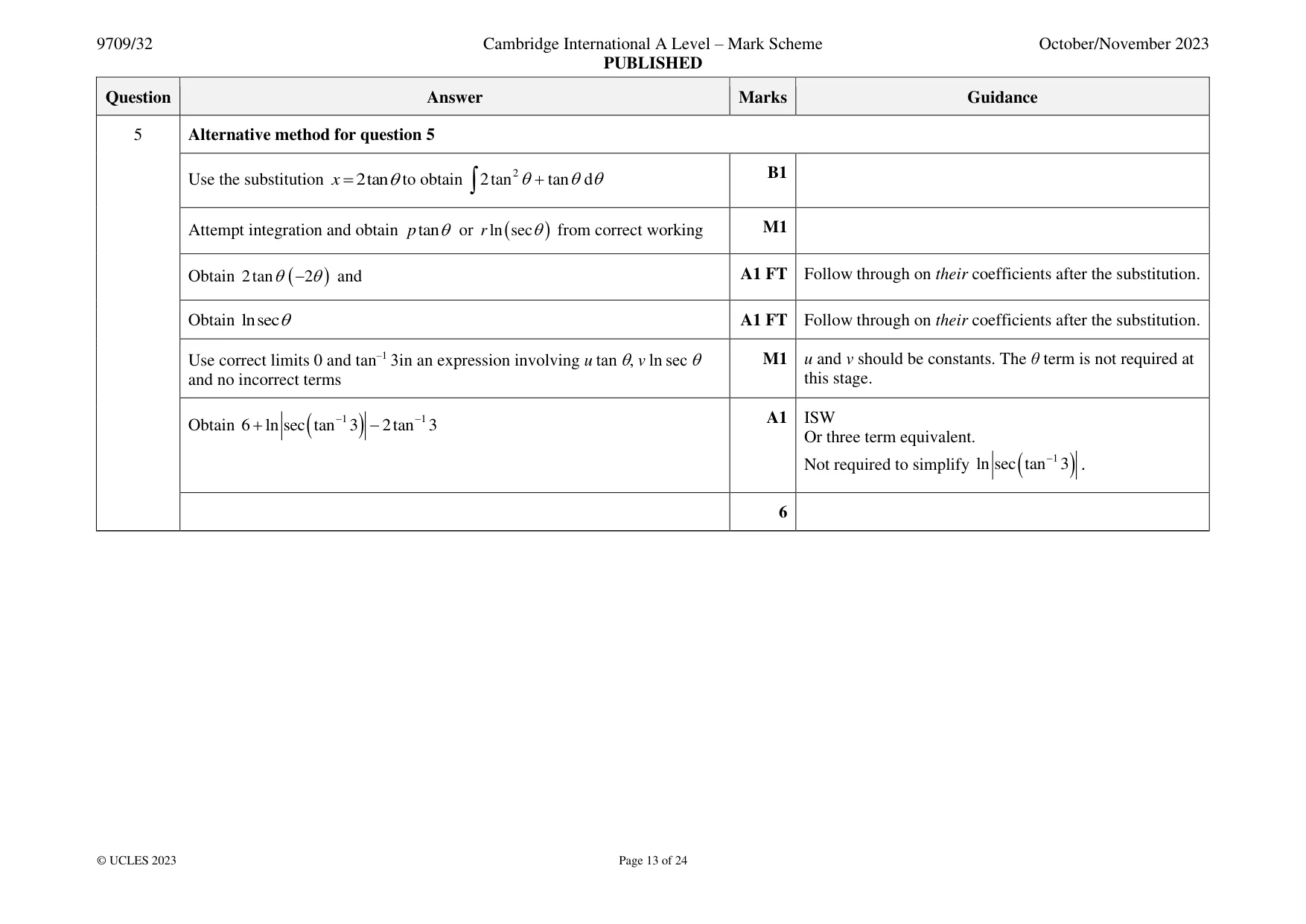 Mark scheme, page 13 of 24