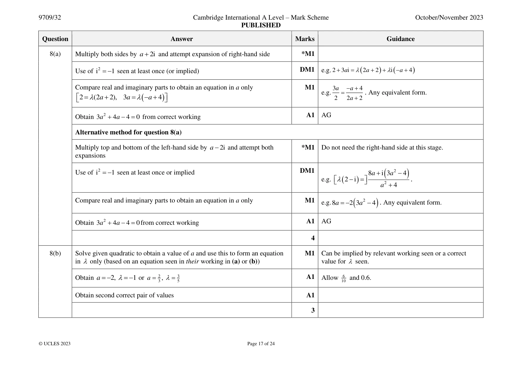Mark scheme, page 17 of 24