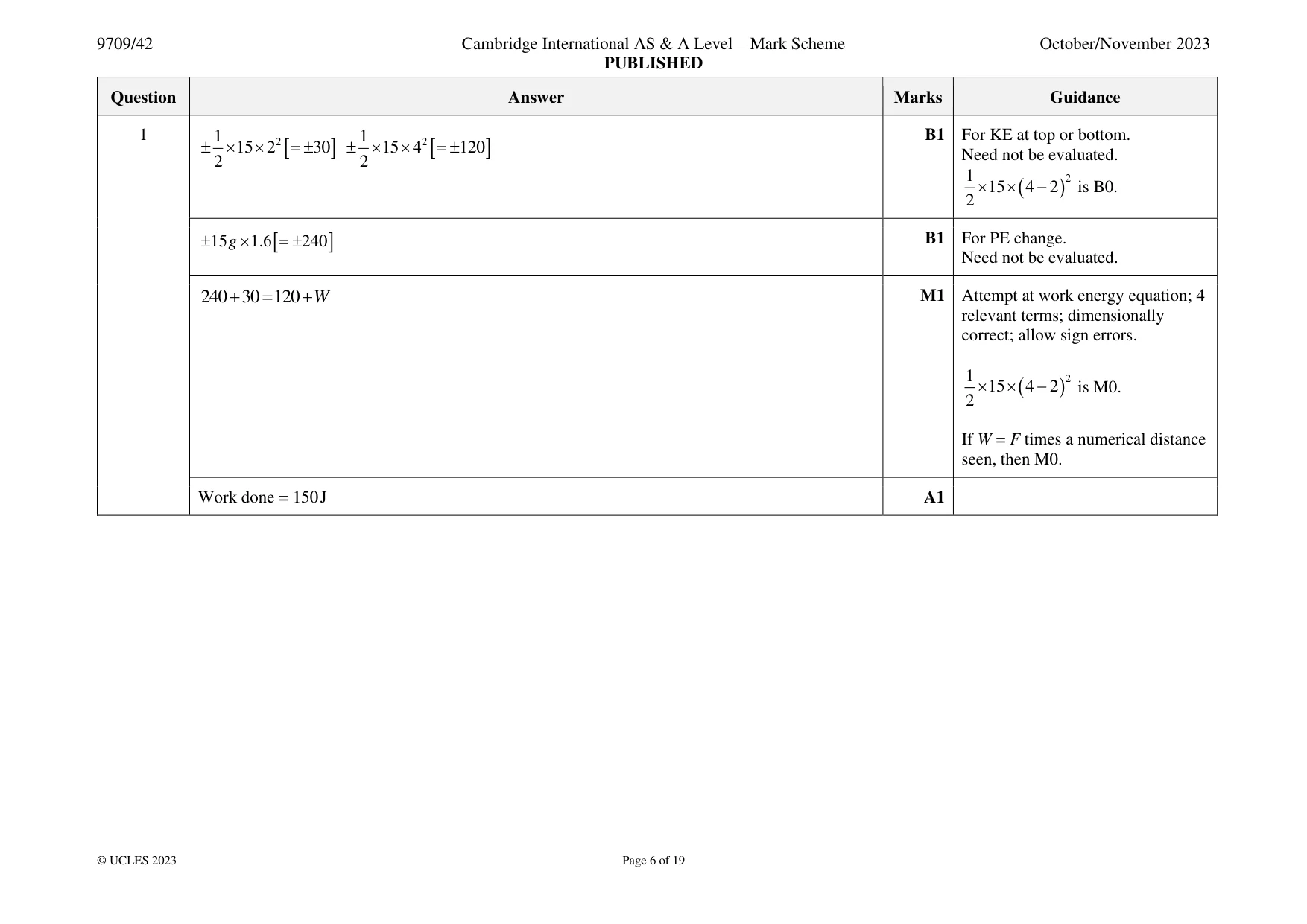 Mark scheme, page 6 of 19