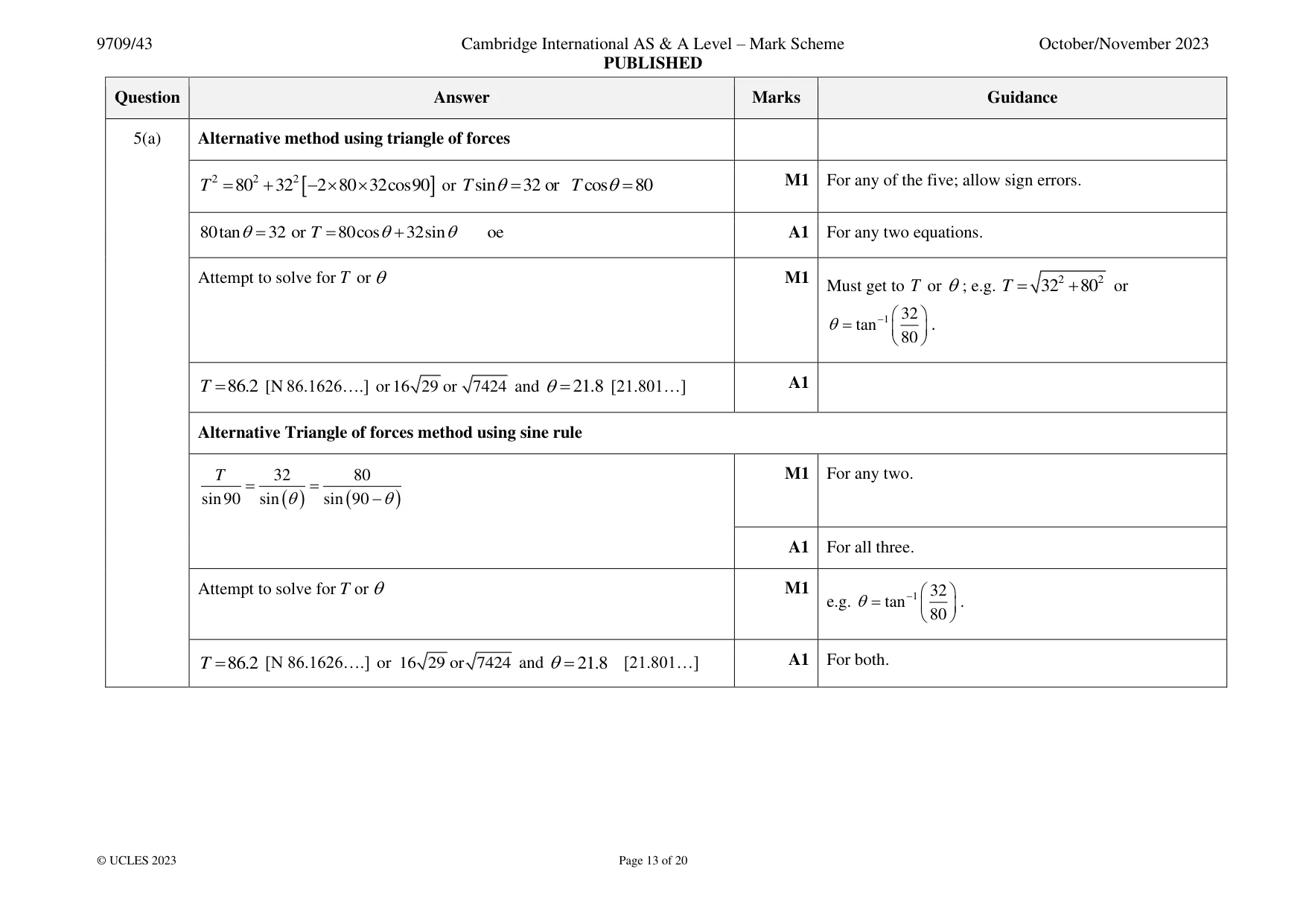 Mark scheme, page 13 of 20