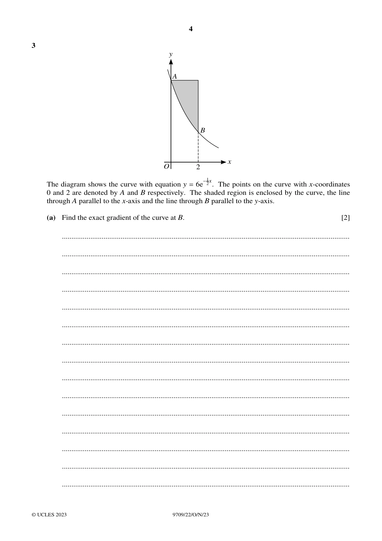 Cambridge A Level Mathematics 9709 2023 Oct/Nov Paper 2 · Variant 2 question paper, page 4 of 16