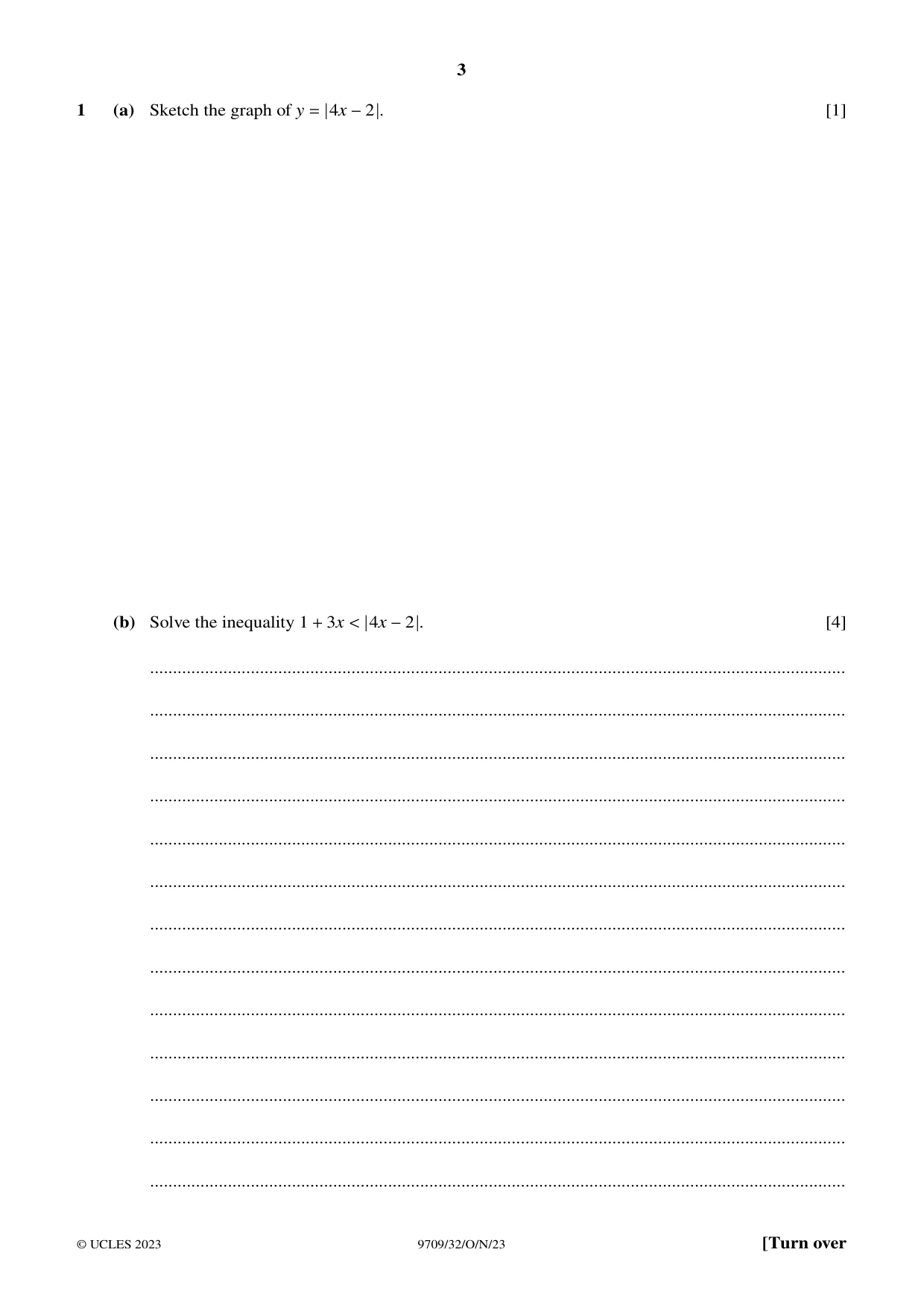 Cambridge A Level Mathematics 9709 2023 Oct/Nov Paper 3 · Variant 2 question paper, page 3 of 20