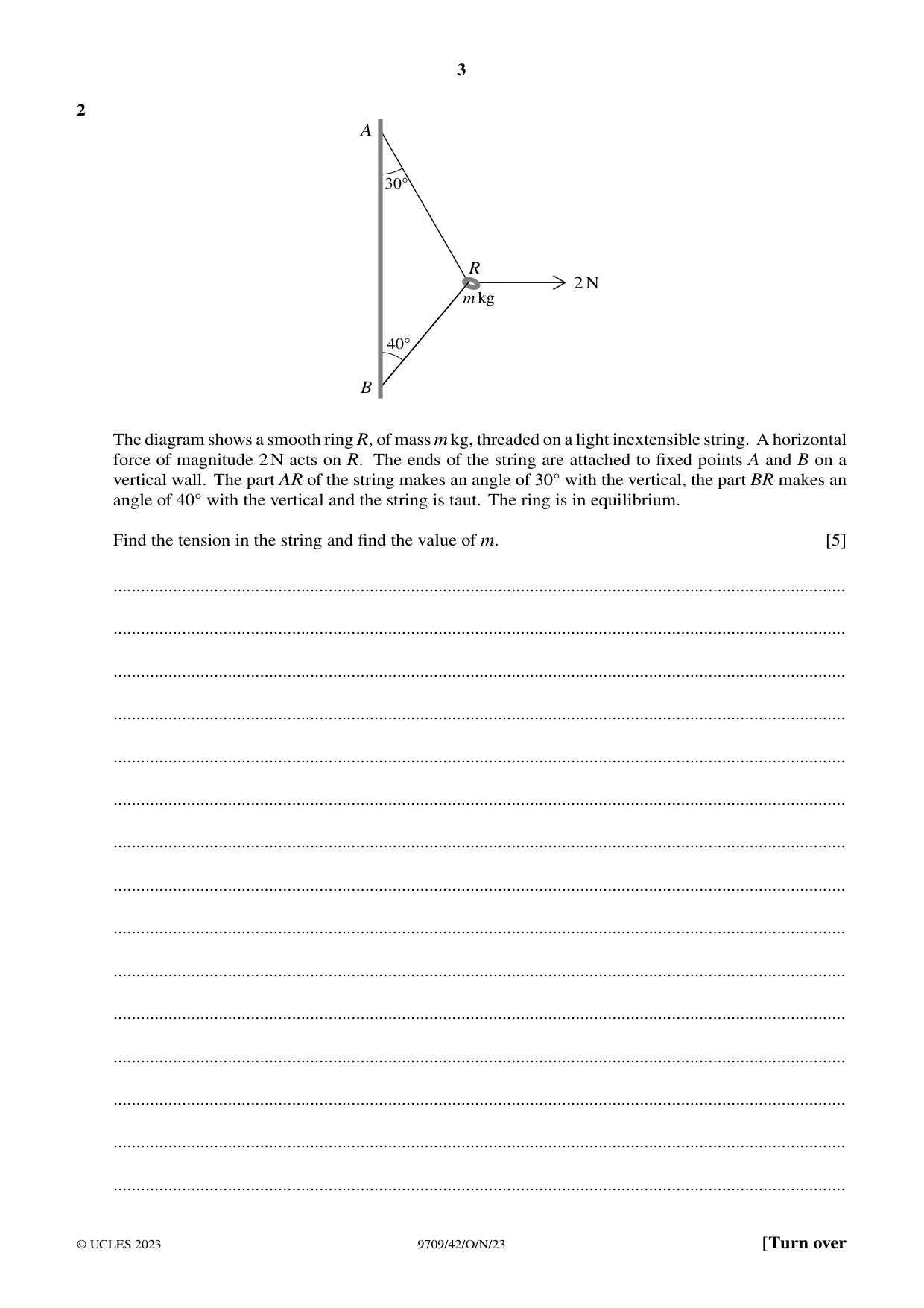 Cambridge A Level Mathematics 9709 2023 Oct/Nov Paper 4 · Variant 2 question paper, page 3 of 12
