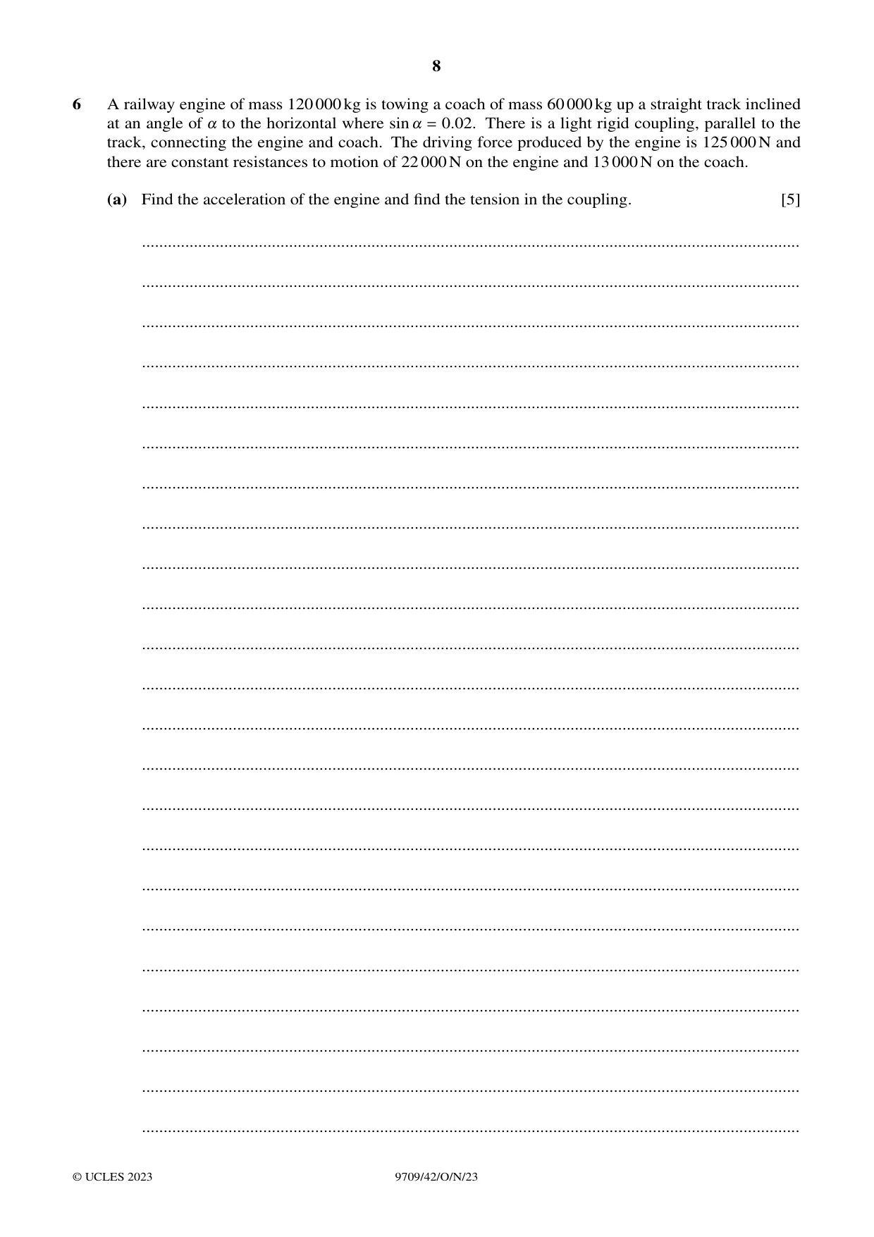 Cambridge A Level Mathematics 9709 2023 Oct/Nov Paper 4 · Variant 2 question paper, page 8 of 12