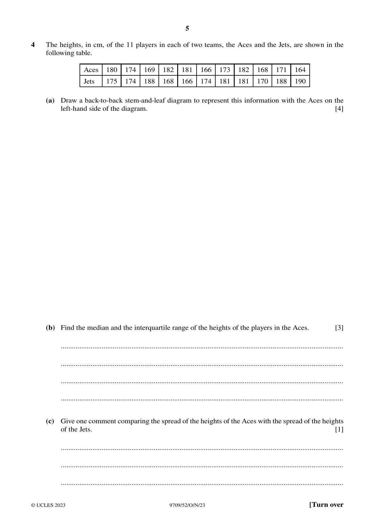 Cambridge A Level Mathematics 9709 2023 Oct/Nov Paper 5 · Variant 2 question paper, page 5 of 12