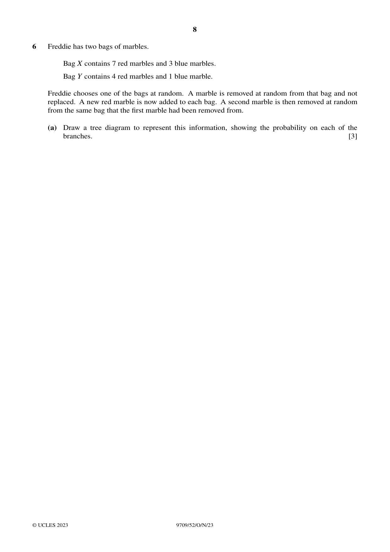 Cambridge A Level Mathematics 9709 2023 Oct/Nov Paper 5 · Variant 2 question paper, page 8 of 12