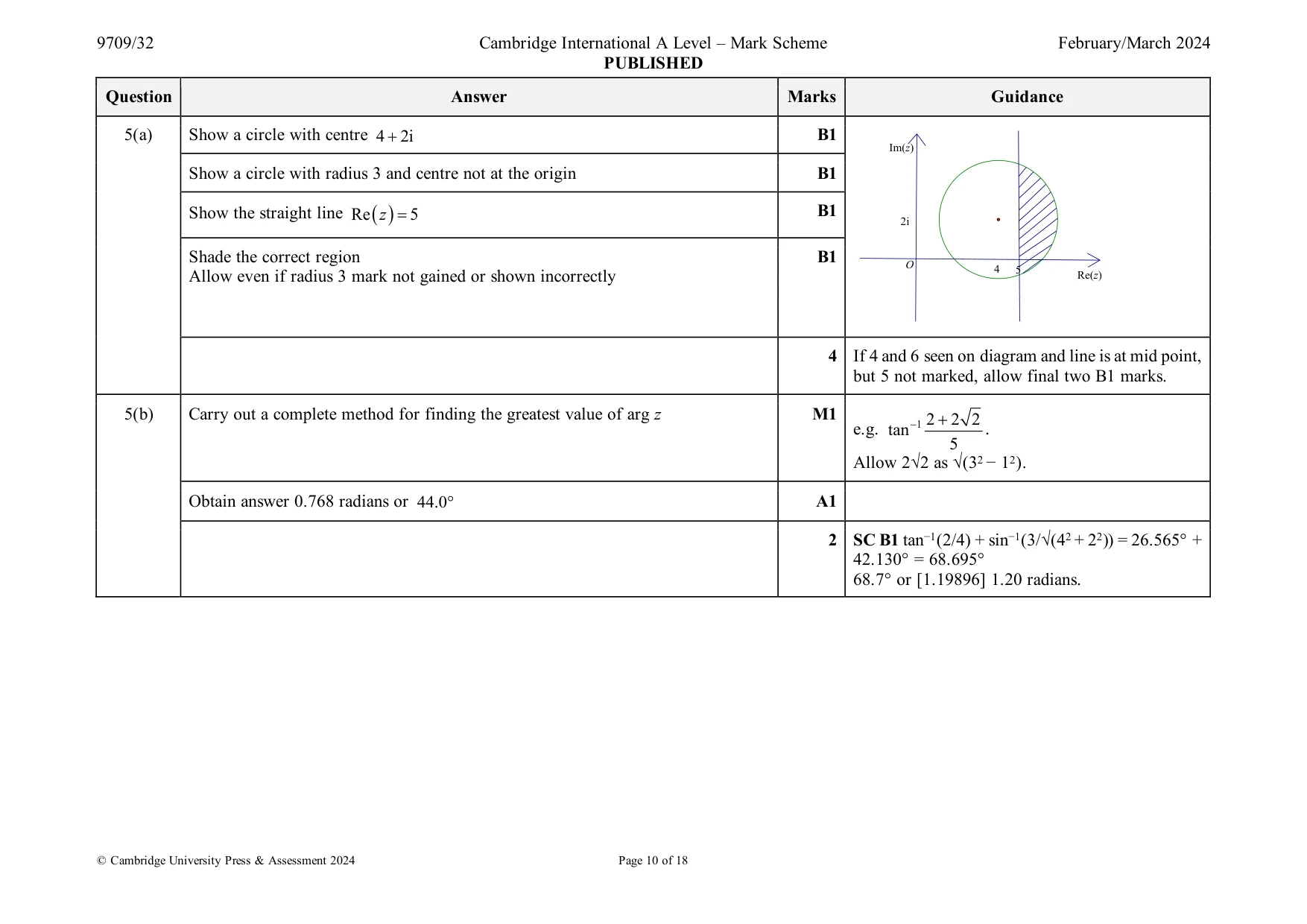 Mark scheme, page 10 of 18