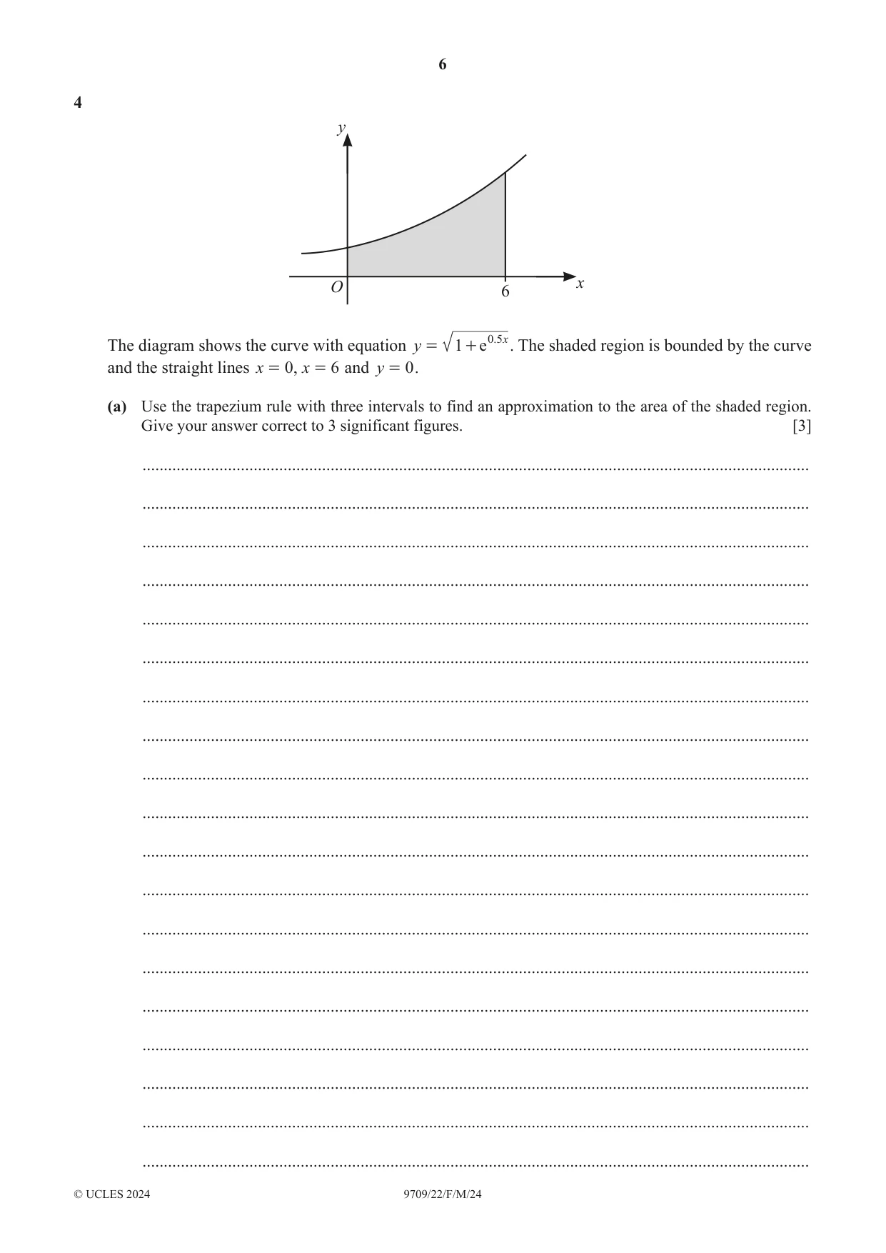 Cambridge A Level Mathematics 9709 2024 Feb/March Paper 2 · Variant 2 question paper, page 6 of 16