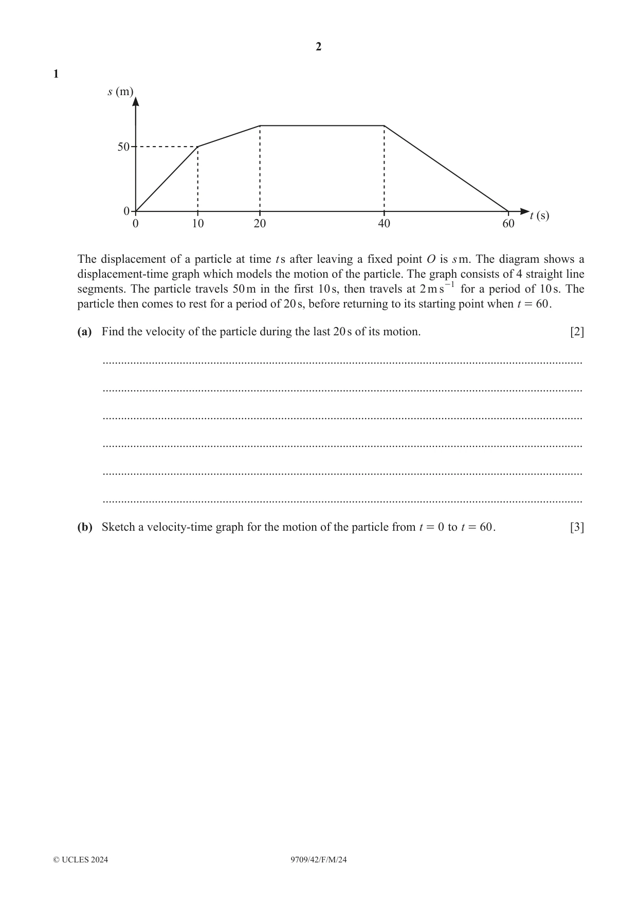 Cambridge A Level Mathematics 9709 2024 Feb/March Paper 4 · Variant 2 question paper, page 2 of 12