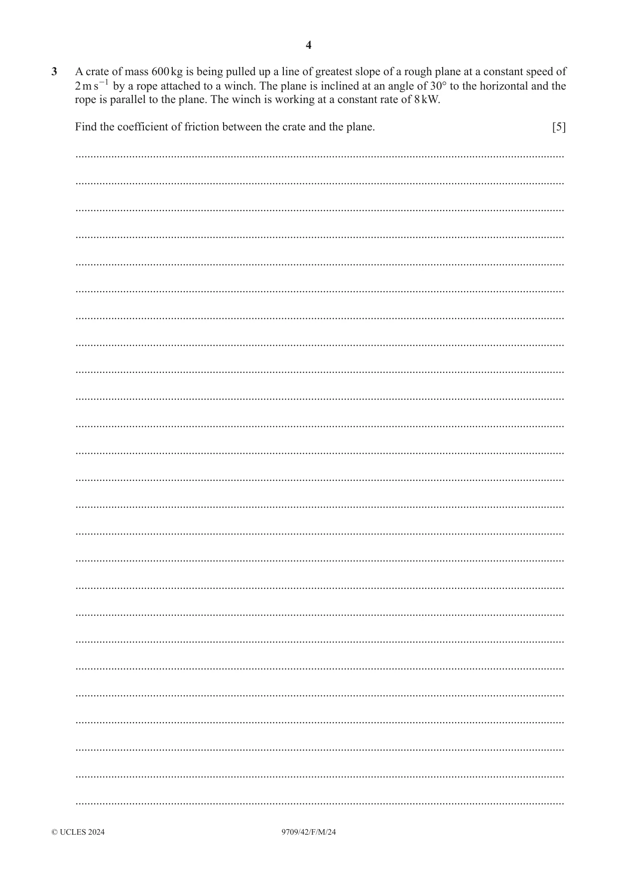 Cambridge A Level Mathematics 9709 2024 Feb/March Paper 4 · Variant 2 question paper, page 4 of 12