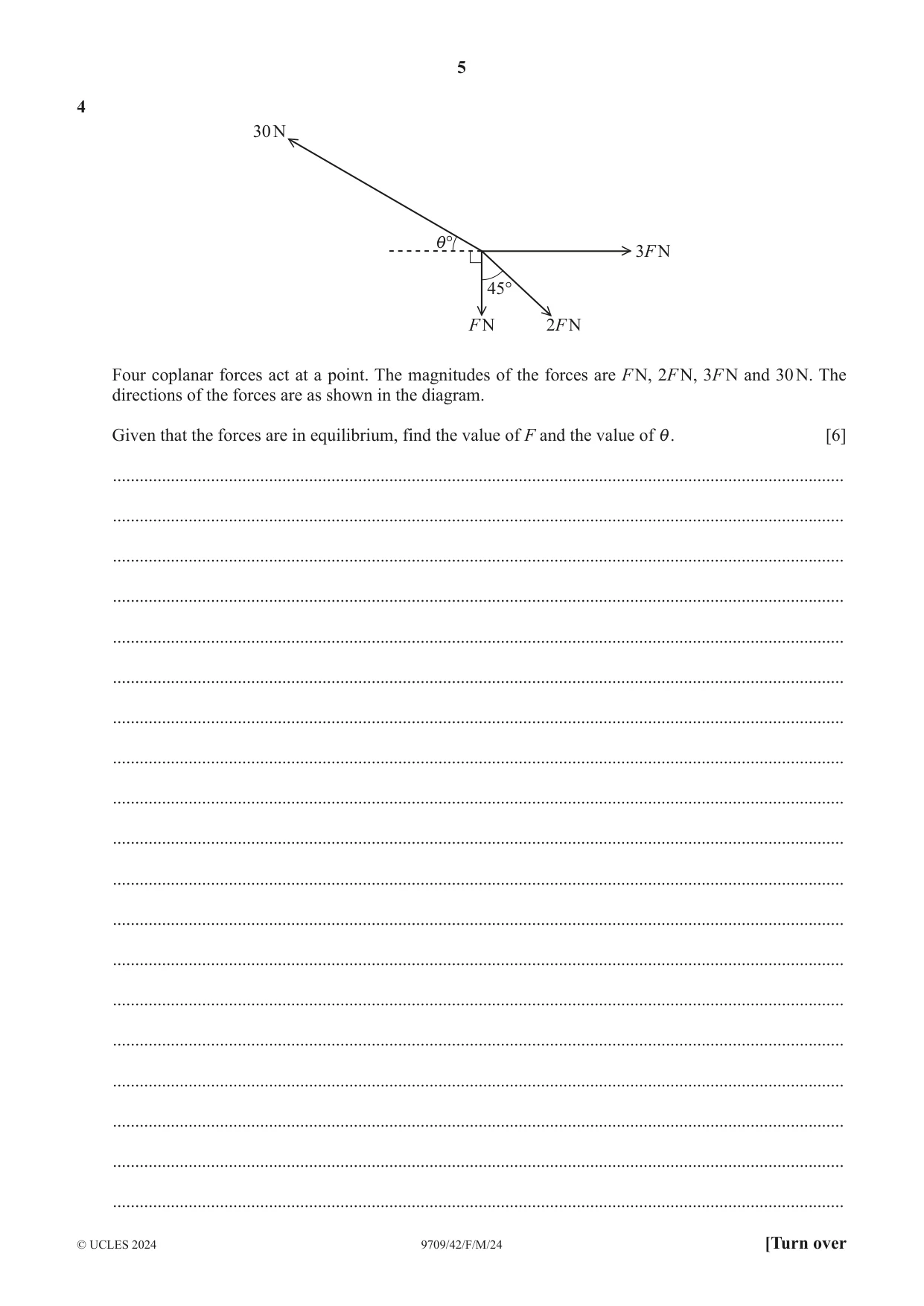 Cambridge A Level Mathematics 9709 2024 Feb/March Paper 4 · Variant 2 question paper, page 5 of 12