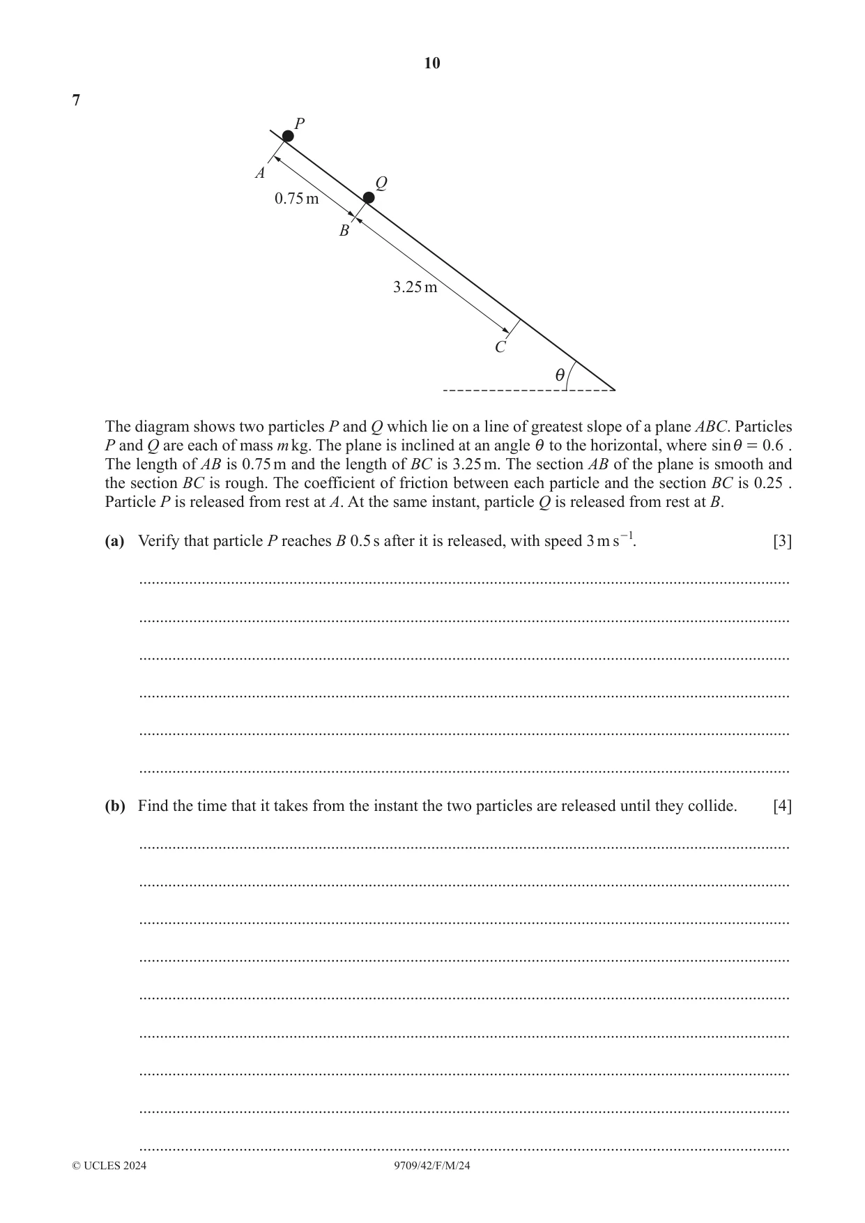 Cambridge A Level Mathematics 9709 2024 Feb/March Paper 4 · Variant 2 question paper, page 10 of 12