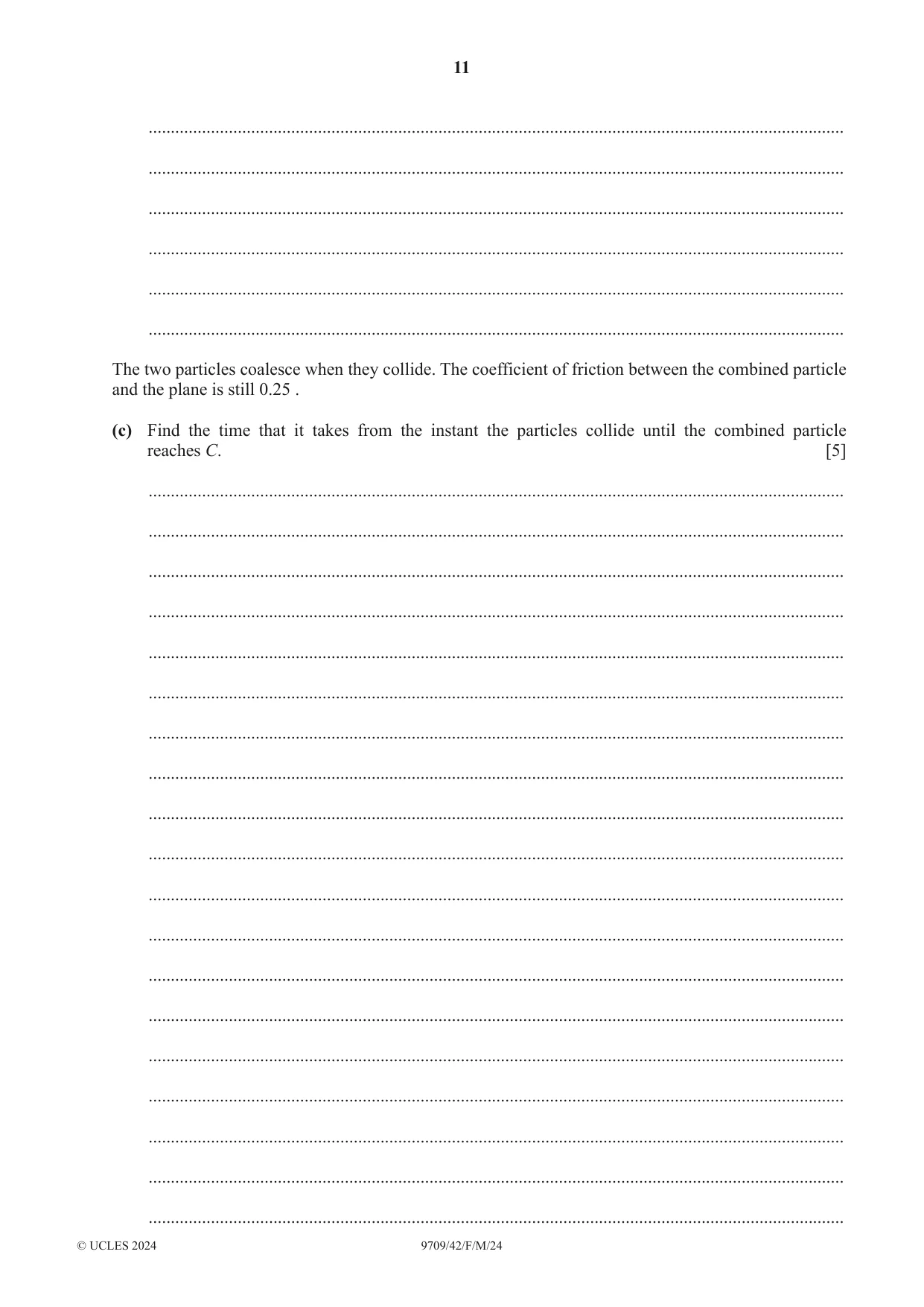 Cambridge A Level Mathematics 9709 2024 Feb/March Paper 4 · Variant 2 question paper, page 11 of 12