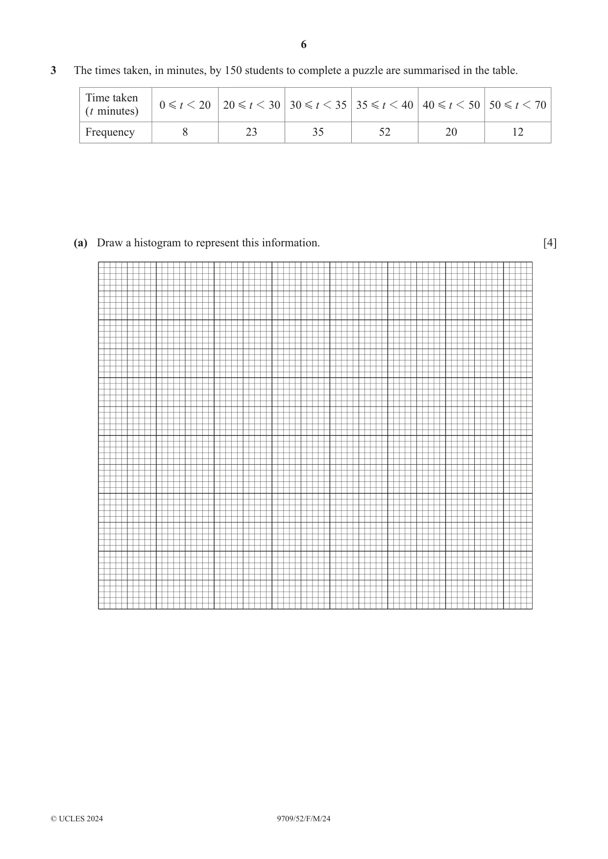 Cambridge A Level Mathematics 9709 2024 Feb/March Paper 5 · Variant 2 question paper, page 6 of 16