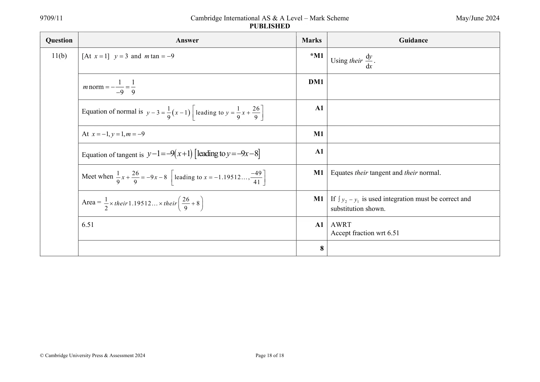 Mark scheme, page 18 of 18