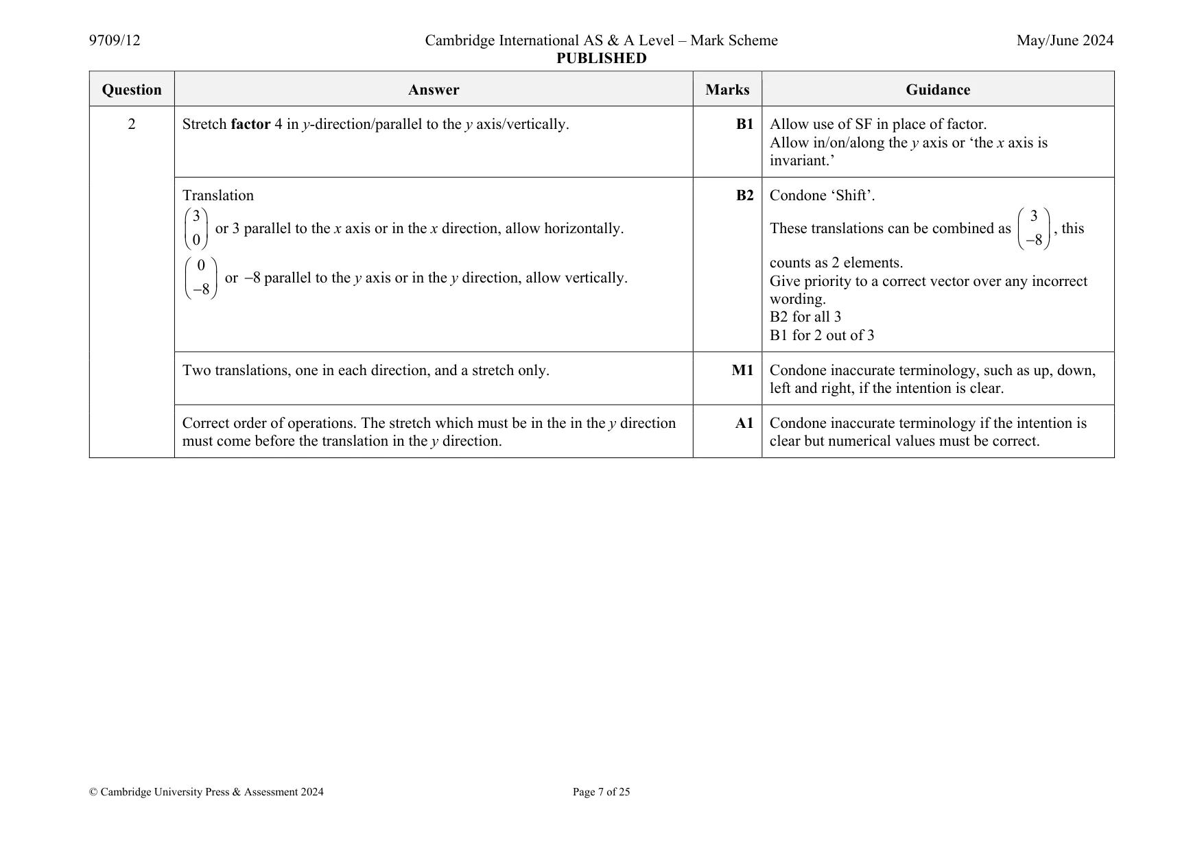 Mark scheme, page 7 of 25