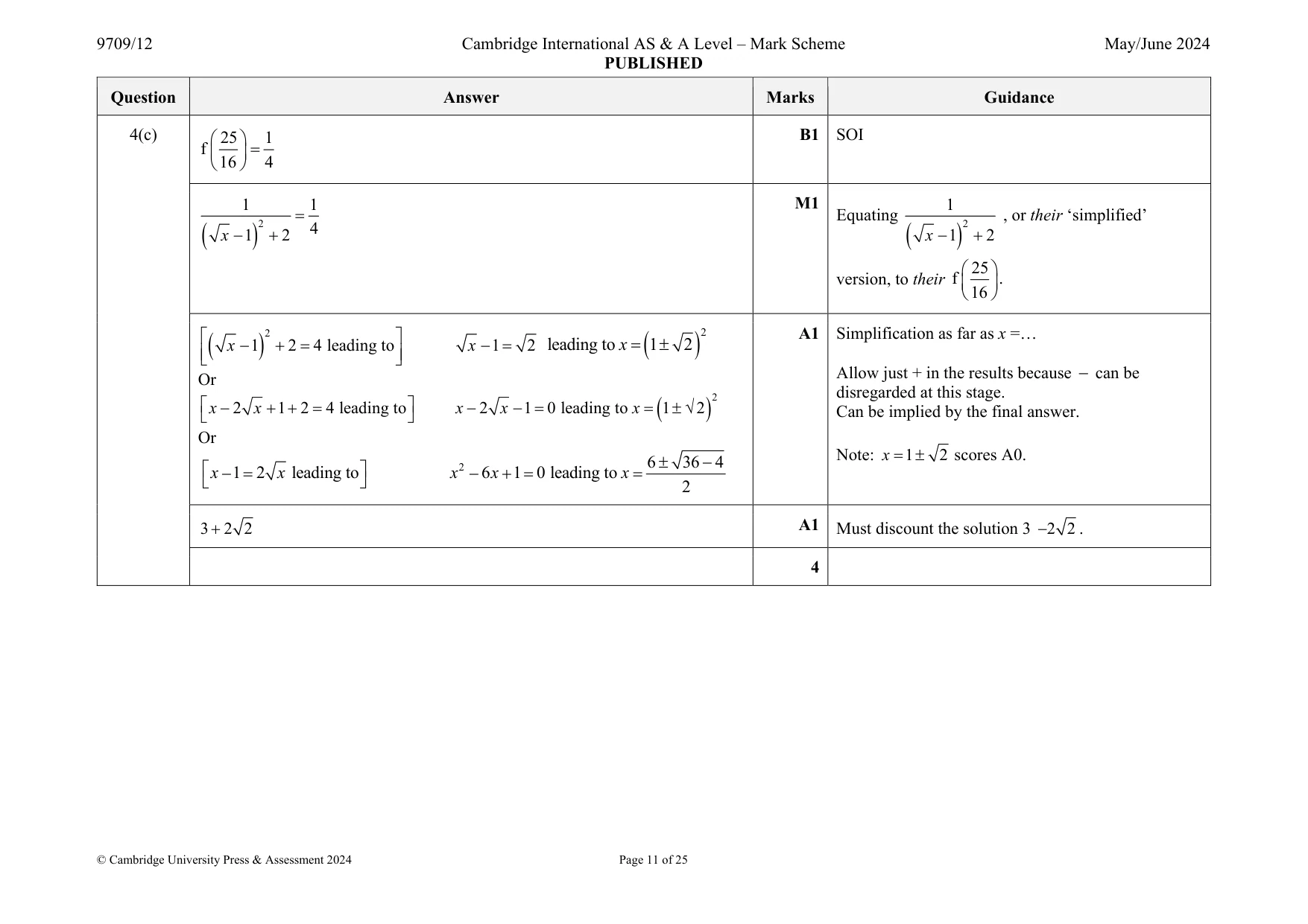 Mark scheme, page 11 of 25