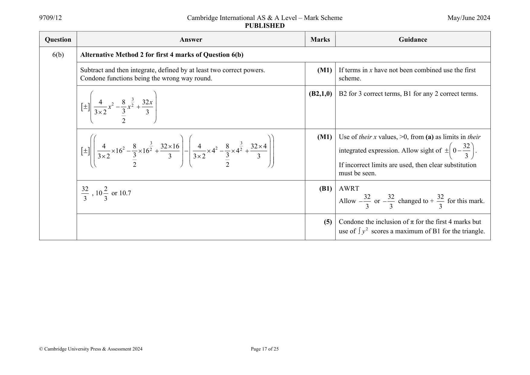 Mark scheme, page 17 of 25