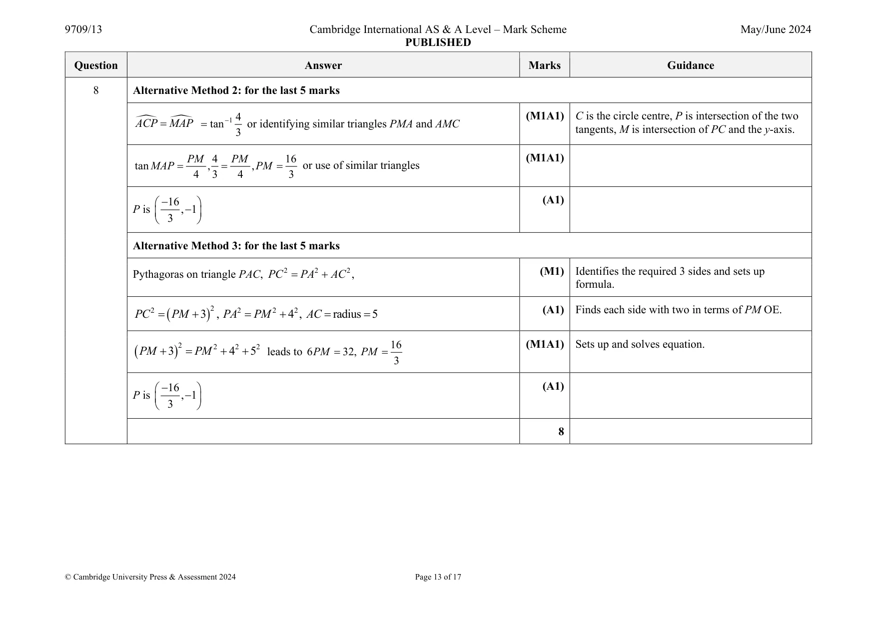 Mark scheme, page 13 of 17
