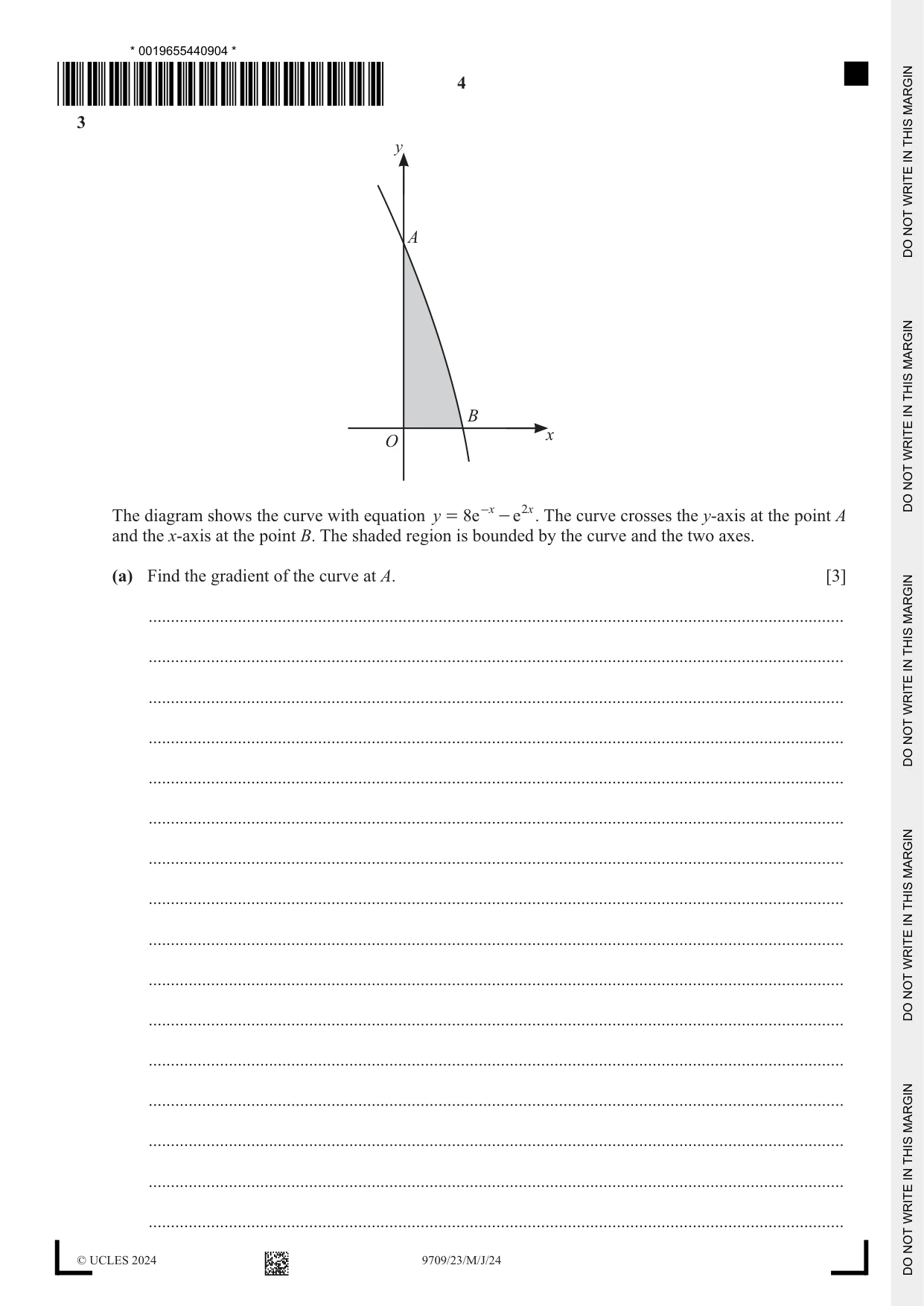 Cambridge A Level Mathematics 9709 2024 May/June Paper 2 · Variant 3 question paper, page 4 of 16