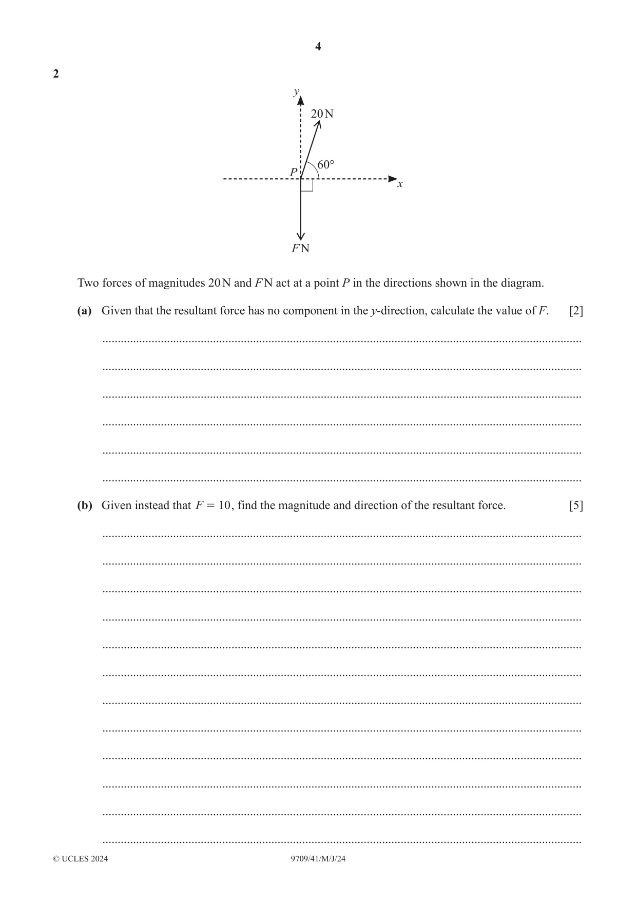 Cambridge A Level Mathematics 9709 2024 May/June Paper 4 · Variant 1 question paper, page 4 of 16
