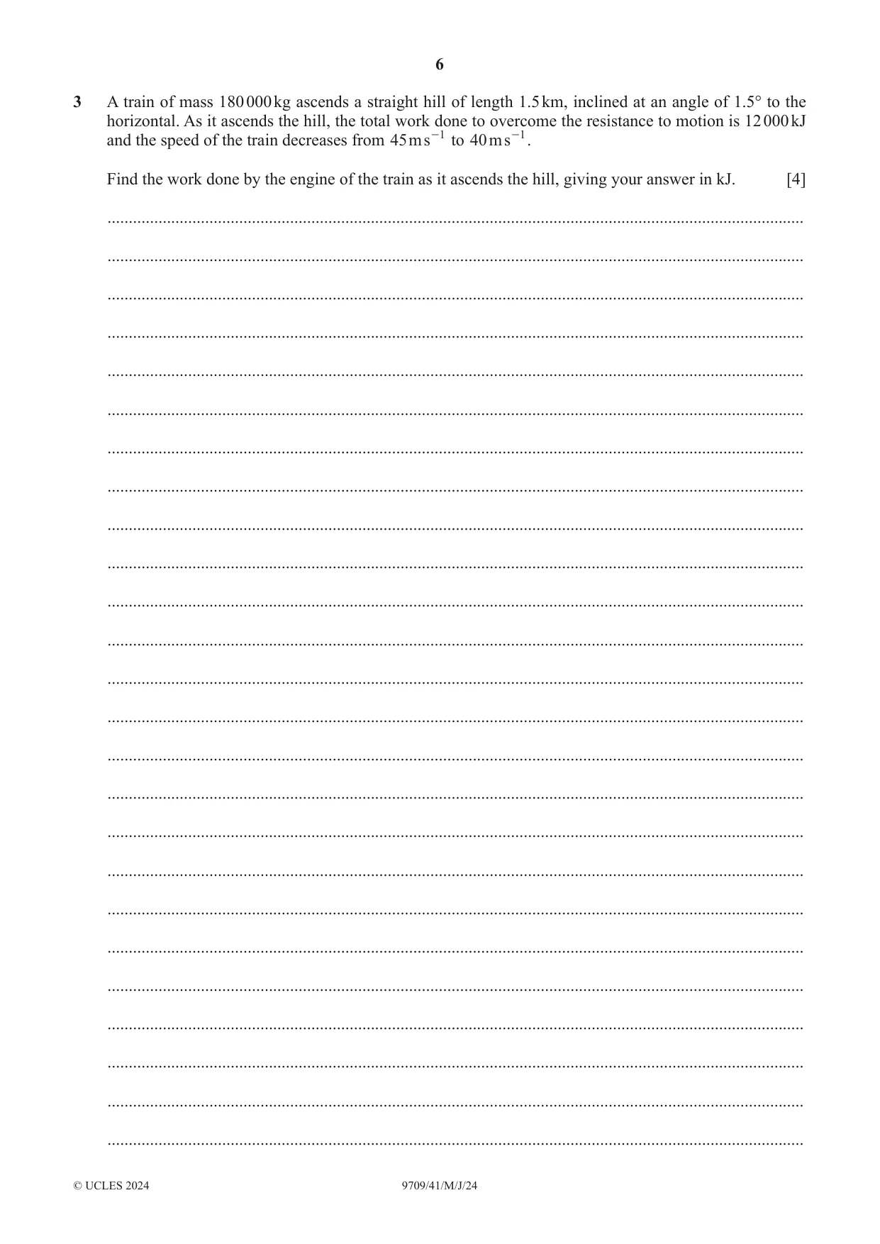 Cambridge A Level Mathematics 9709 2024 May/June Paper 4 · Variant 1 question paper, page 6 of 16