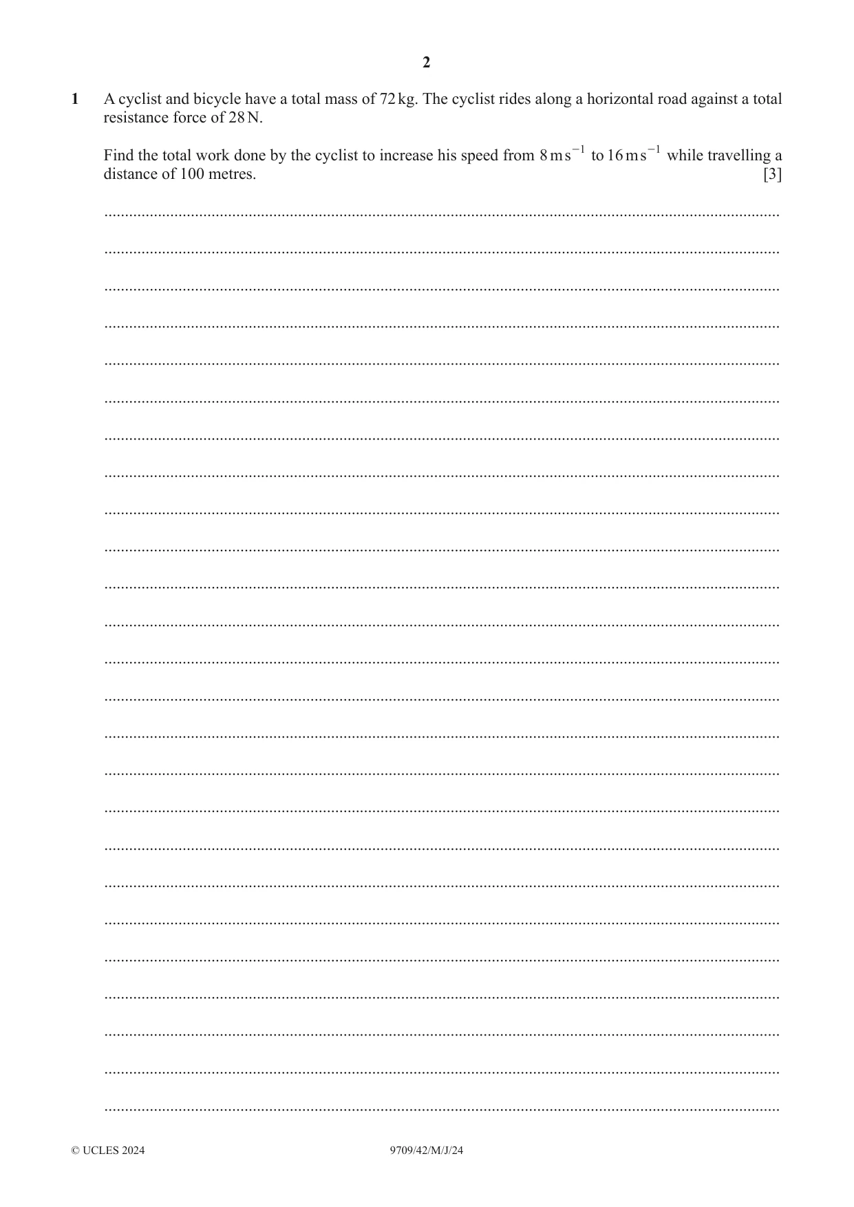 Cambridge A Level Mathematics 9709 2024 May/June Paper 4 · Variant 2 question paper, page 2 of 12