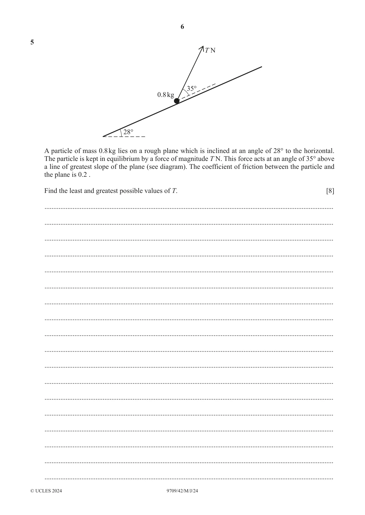 Cambridge A Level Mathematics 9709 2024 May/June Paper 4 · Variant 2 question paper, page 6 of 12