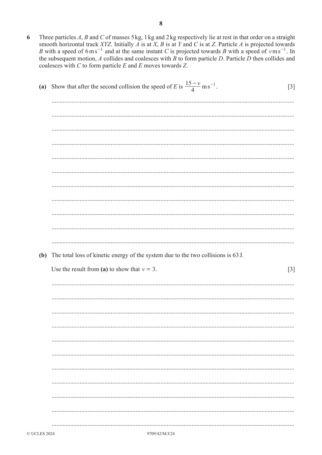 Cambridge A Level Mathematics 9709 2024 May/June Paper 4 · Variant 2 question paper, page 8 of 12