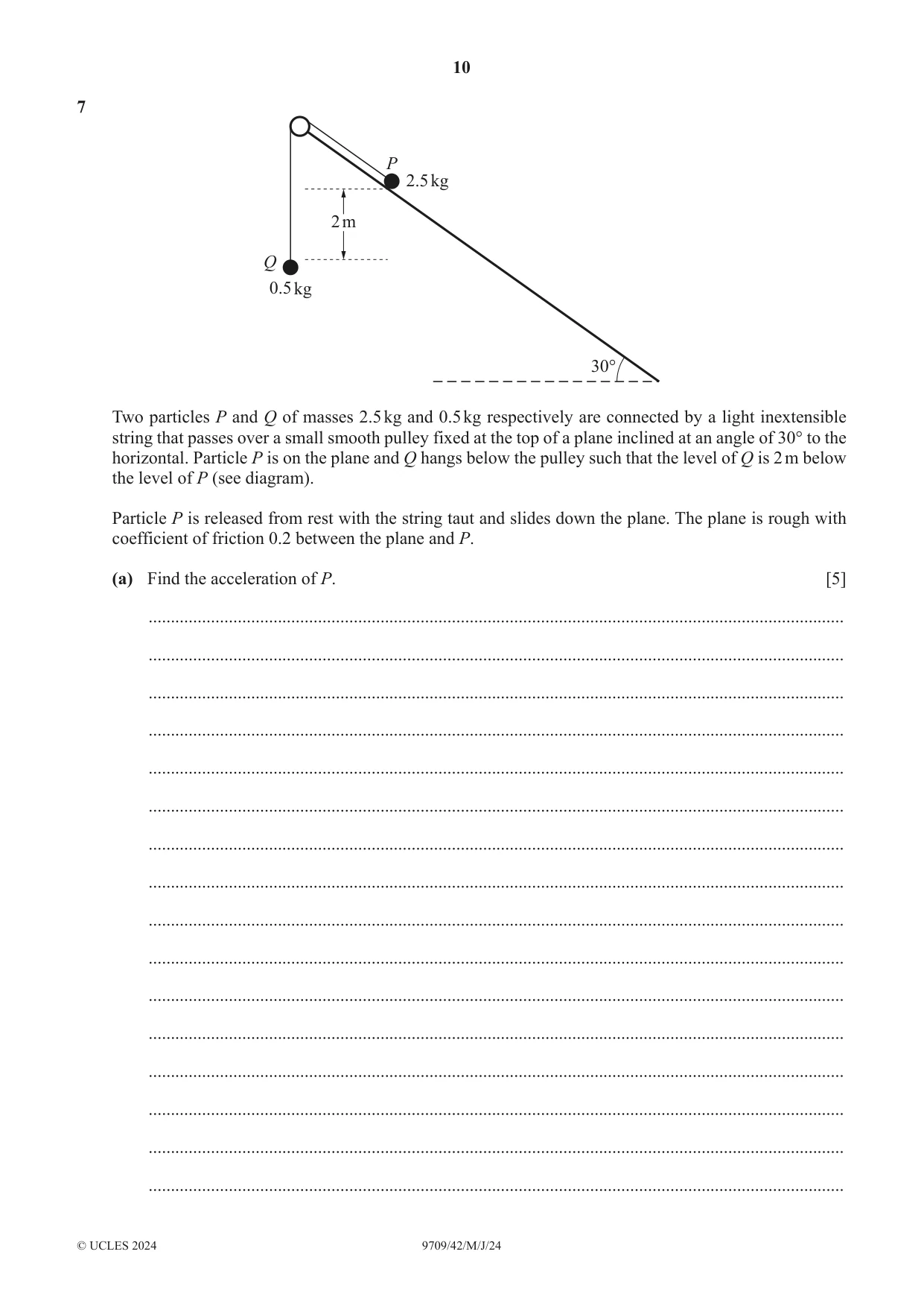 Cambridge A Level Mathematics 9709 2024 May/June Paper 4 · Variant 2 question paper, page 10 of 12