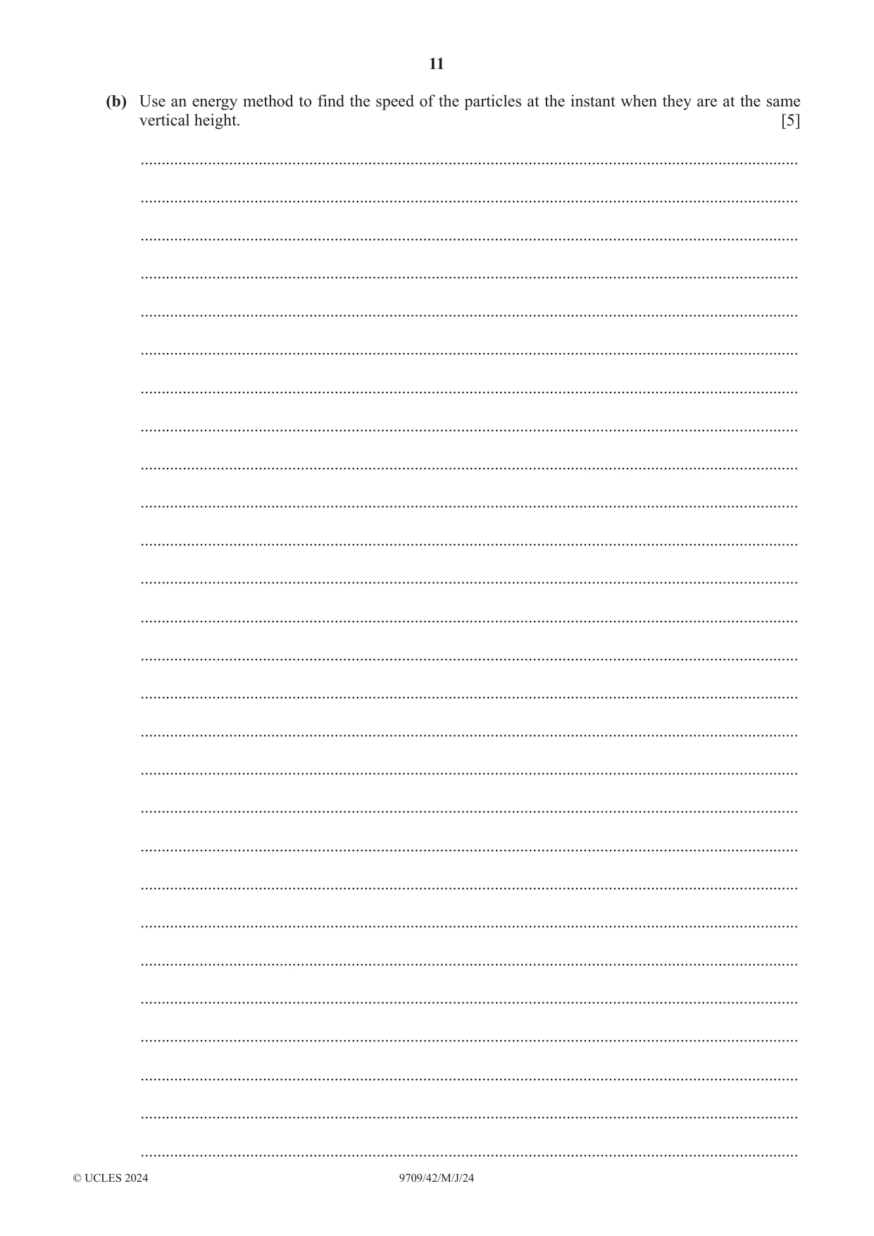 Cambridge A Level Mathematics 9709 2024 May/June Paper 4 · Variant 2 question paper, page 11 of 12