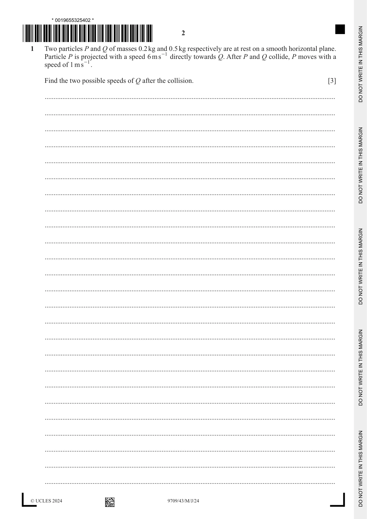 Cambridge A Level Mathematics 9709 2024 May/June Paper 4 · Variant 3 question paper, page 2 of 12