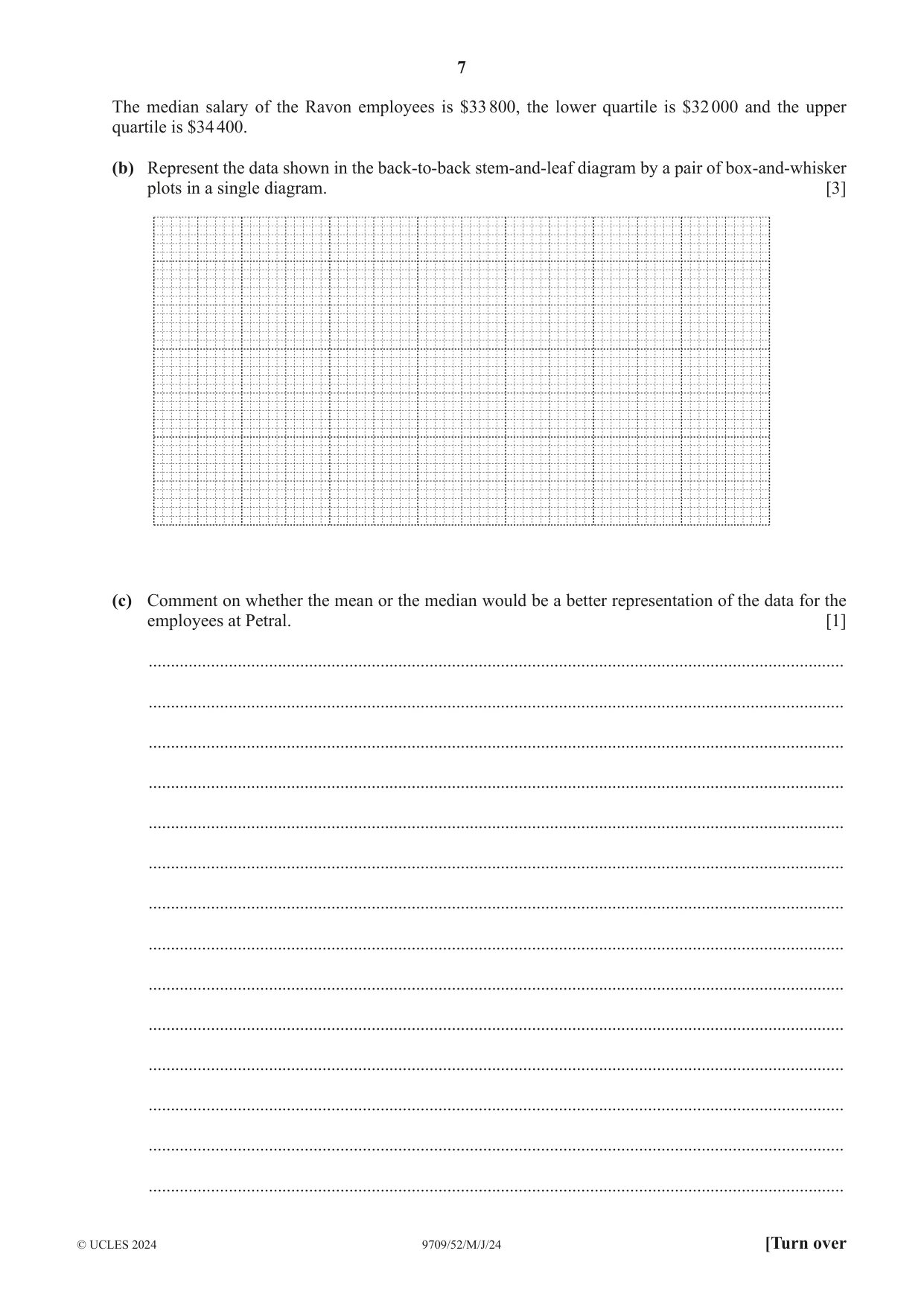 Cambridge A Level Mathematics 9709 2024 May/June Paper 5 · Variant 2 question paper, page 7 of 16